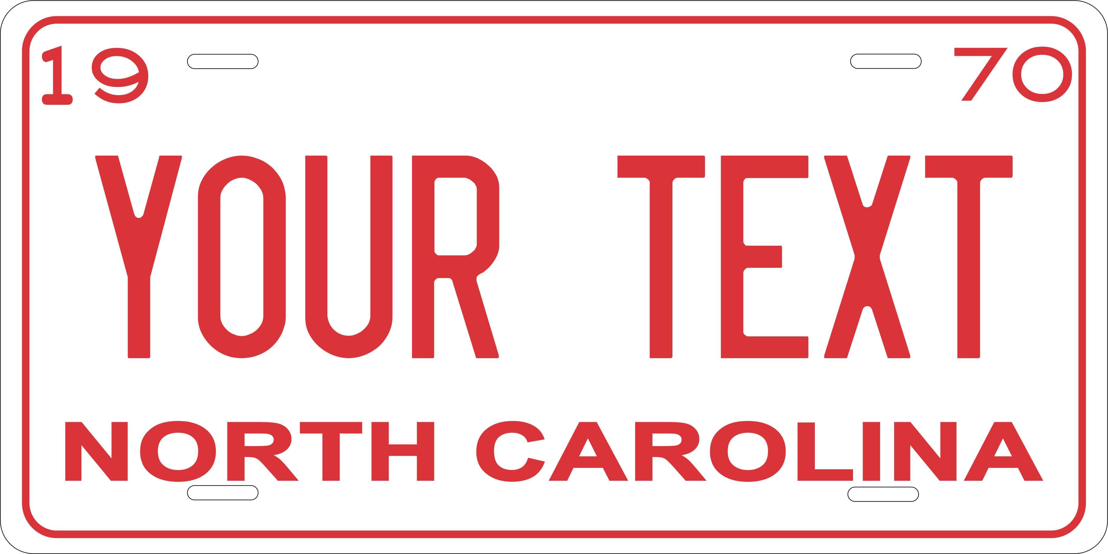 North Carolina 1970 License Plate Personalized Novelty Fun Car Bike Motorcycle