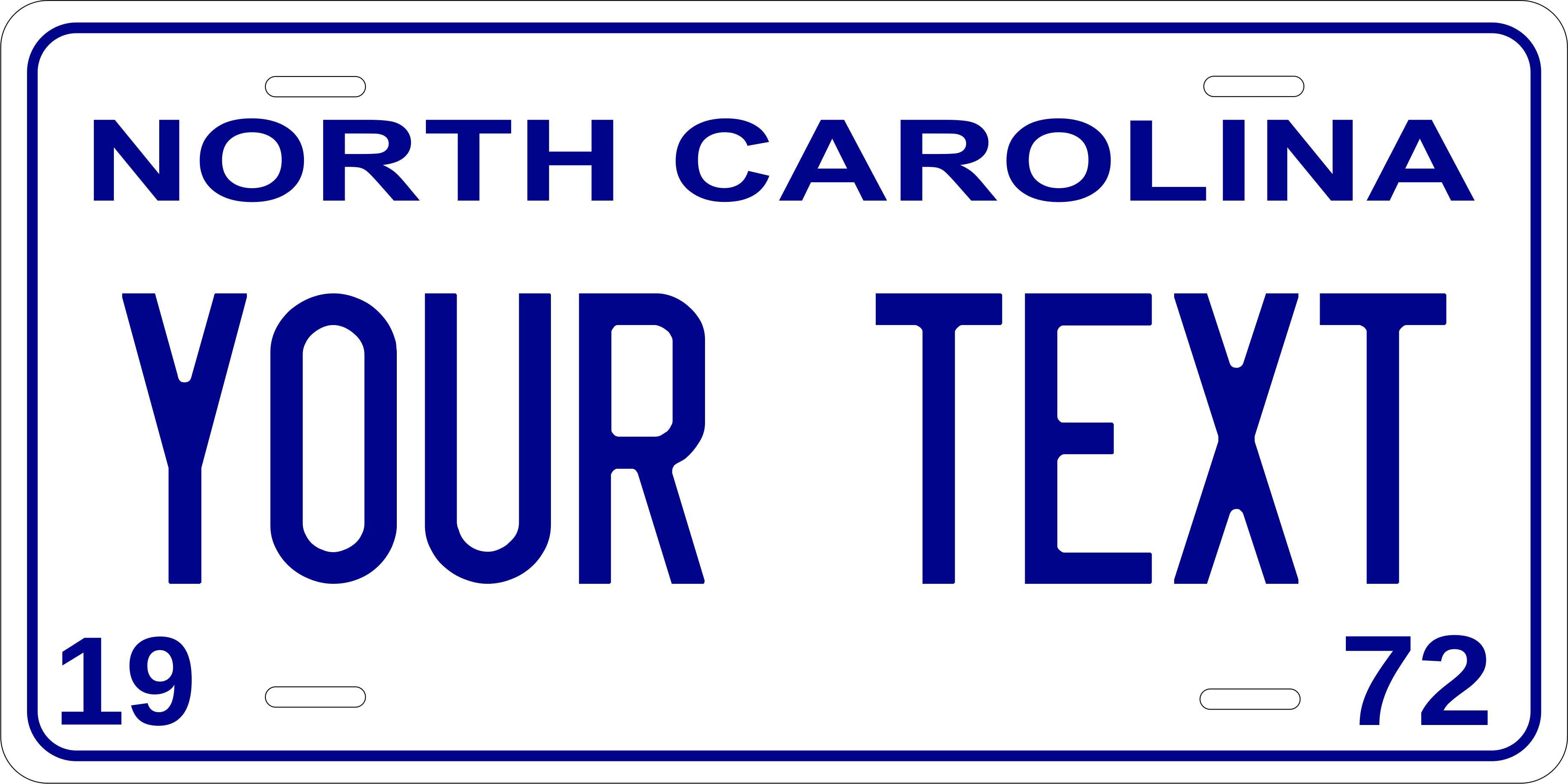 North Carolina 1972 License Plate Personalized Novelty Fun Car Bike Motorcycle