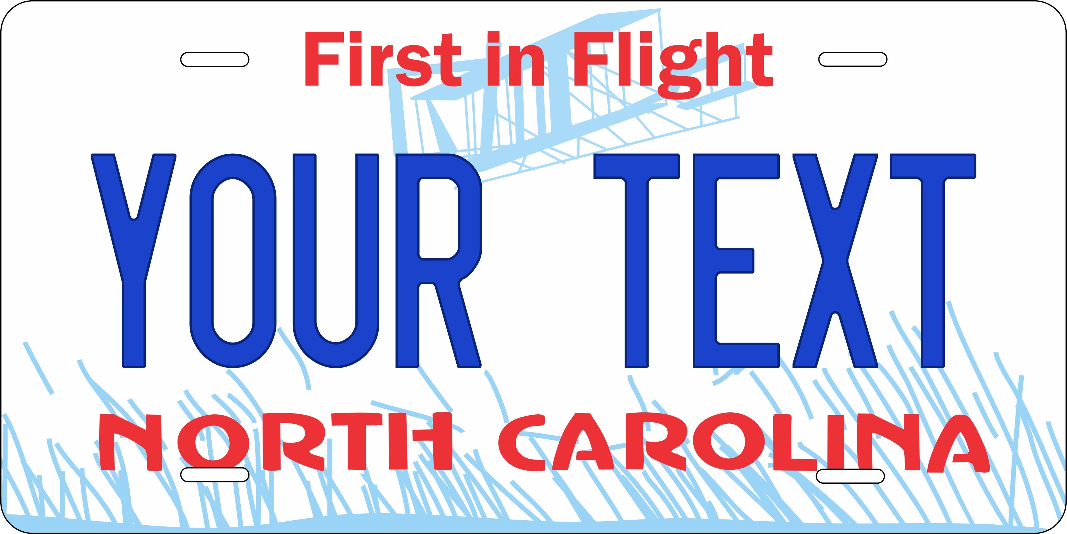 North Carolina 1981 First In Flight License Plate Custom Novelty Fun Car Bike Motorcycle (Copy)