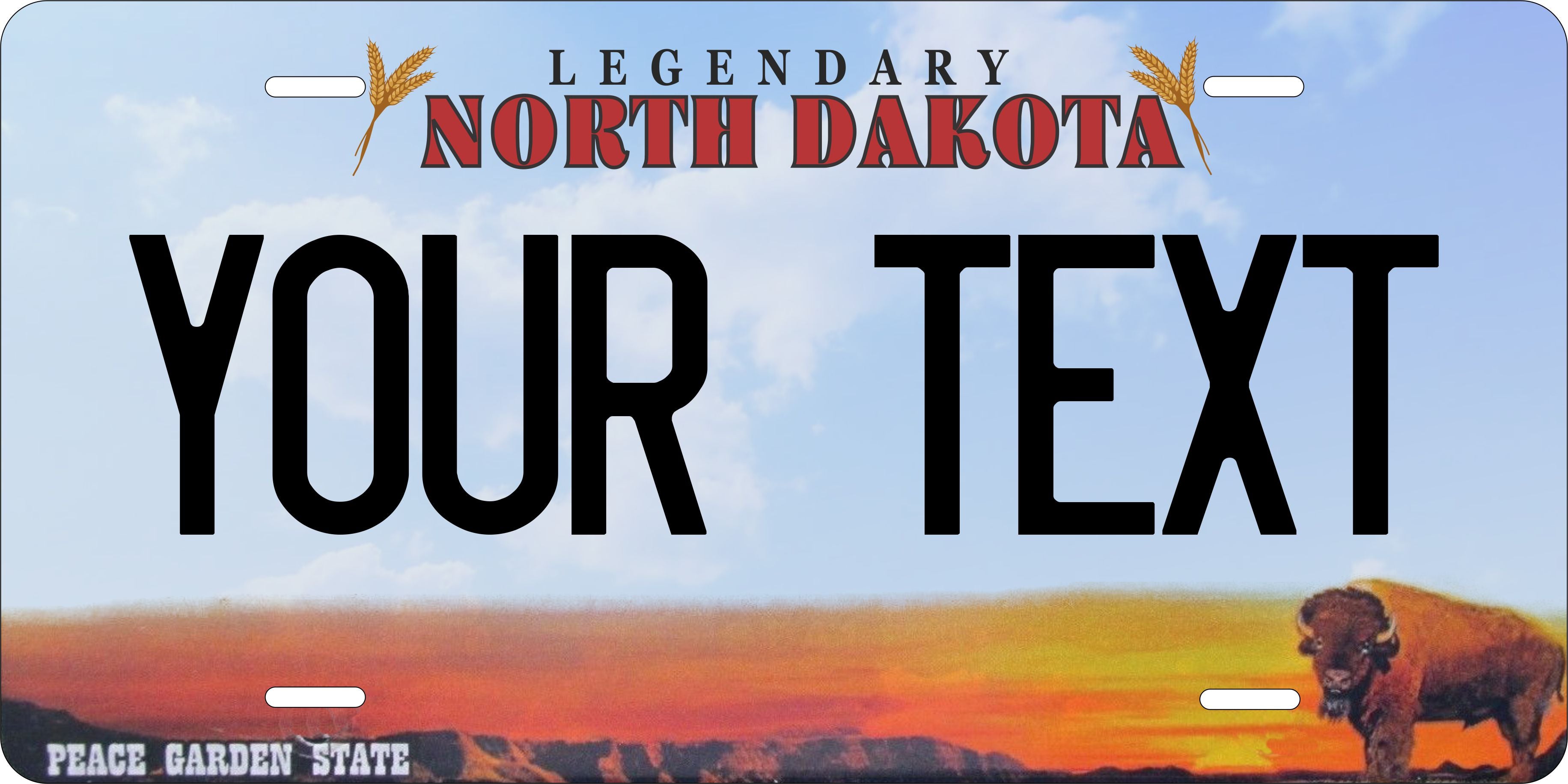 North Dakota 2015 License Plate Personalized Novelty Fun Car Bike Motorcycle