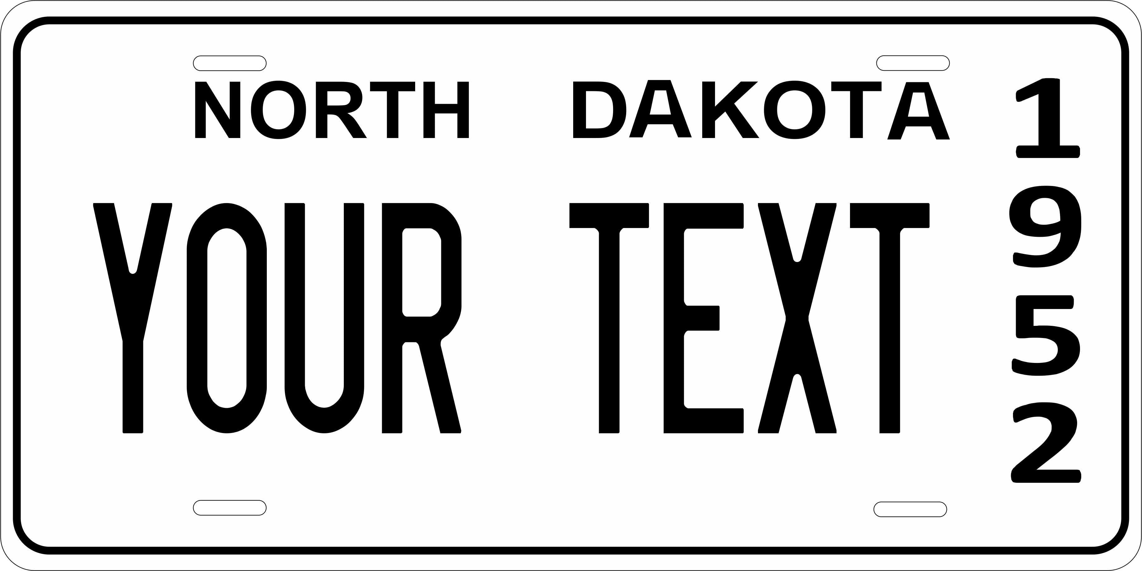 North Dakota 1952 License Plate Personalized Novelty Fun Car Bike Motorcycle