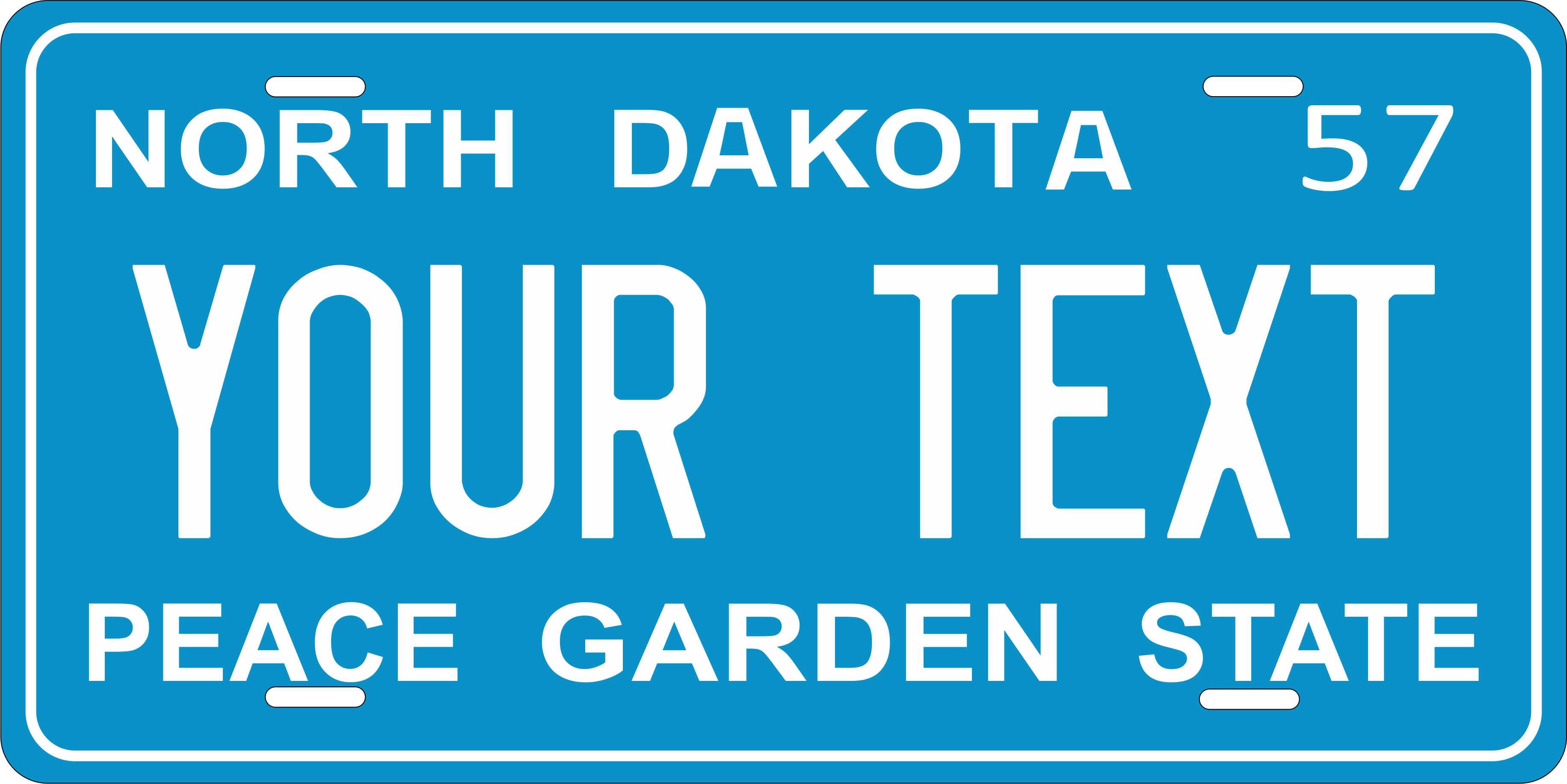 North Dakota 1957 License Plate Personalized Novelty Fun Car Bike Motorcycle