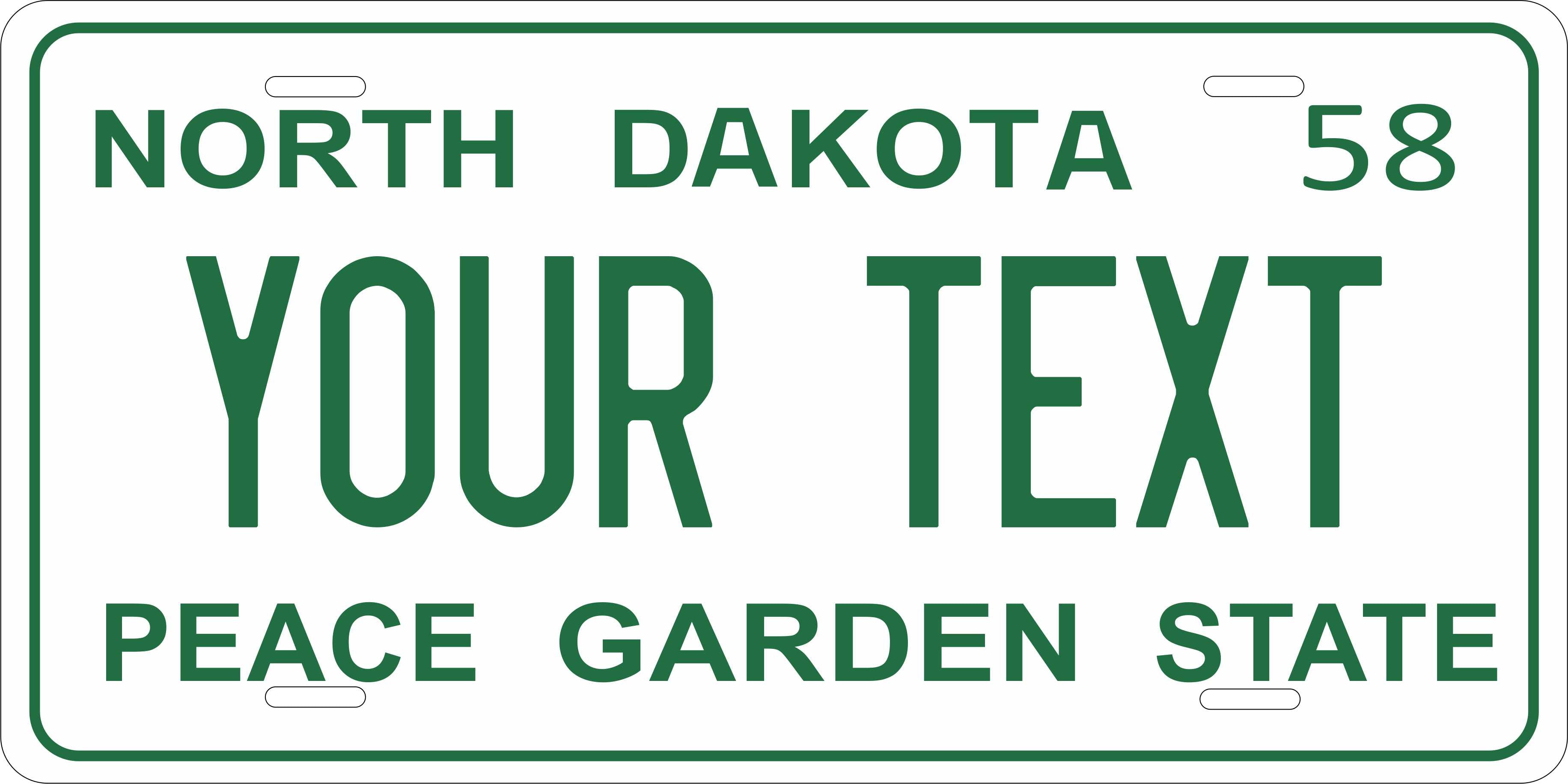 North Dakota 1958 License Plate Personalized Novelty Fun Car Bike Motorcycle
