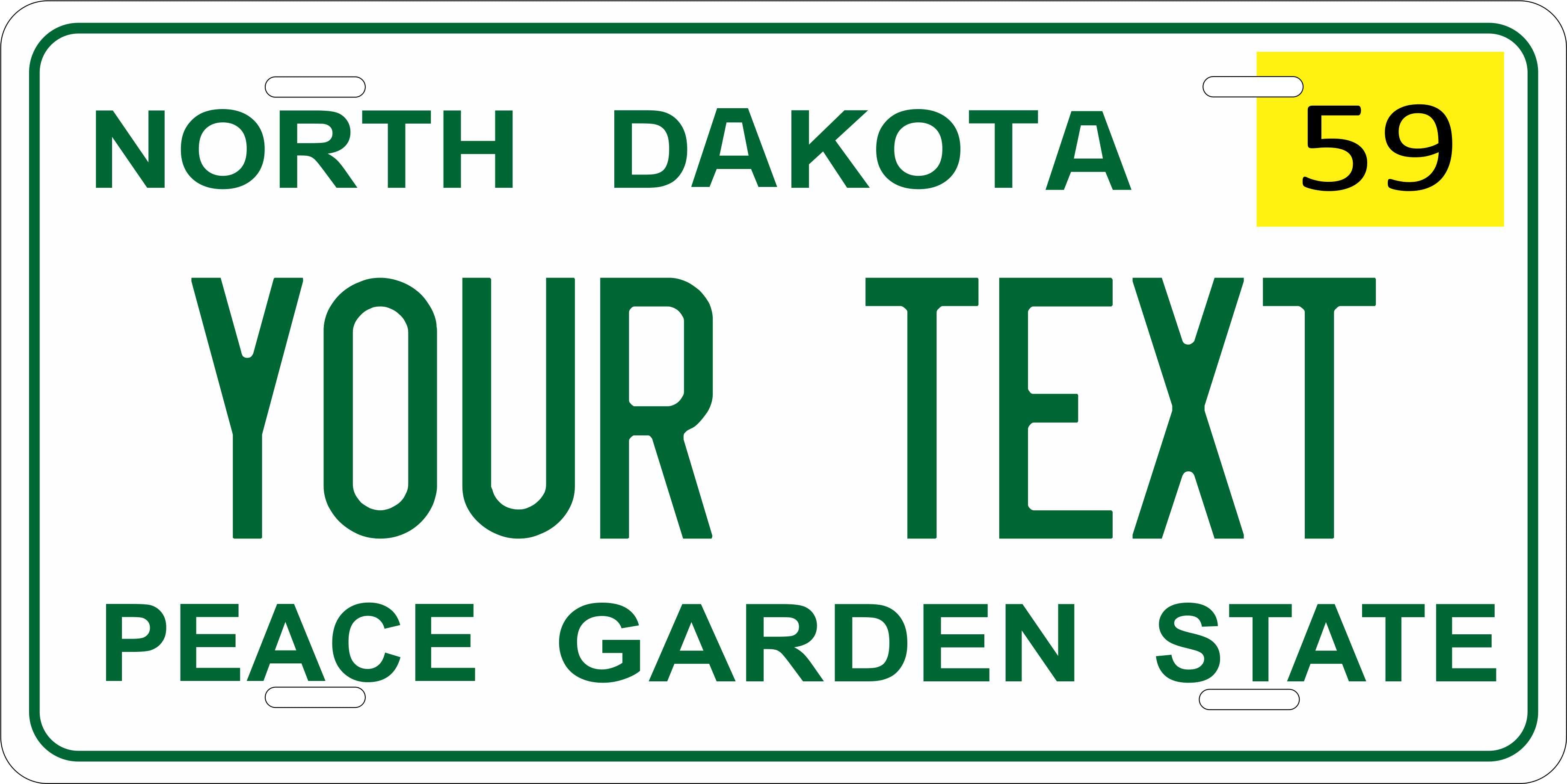 North Dakota 1959 License Plate Personalized Novelty Fun Car Bike Motorcycle