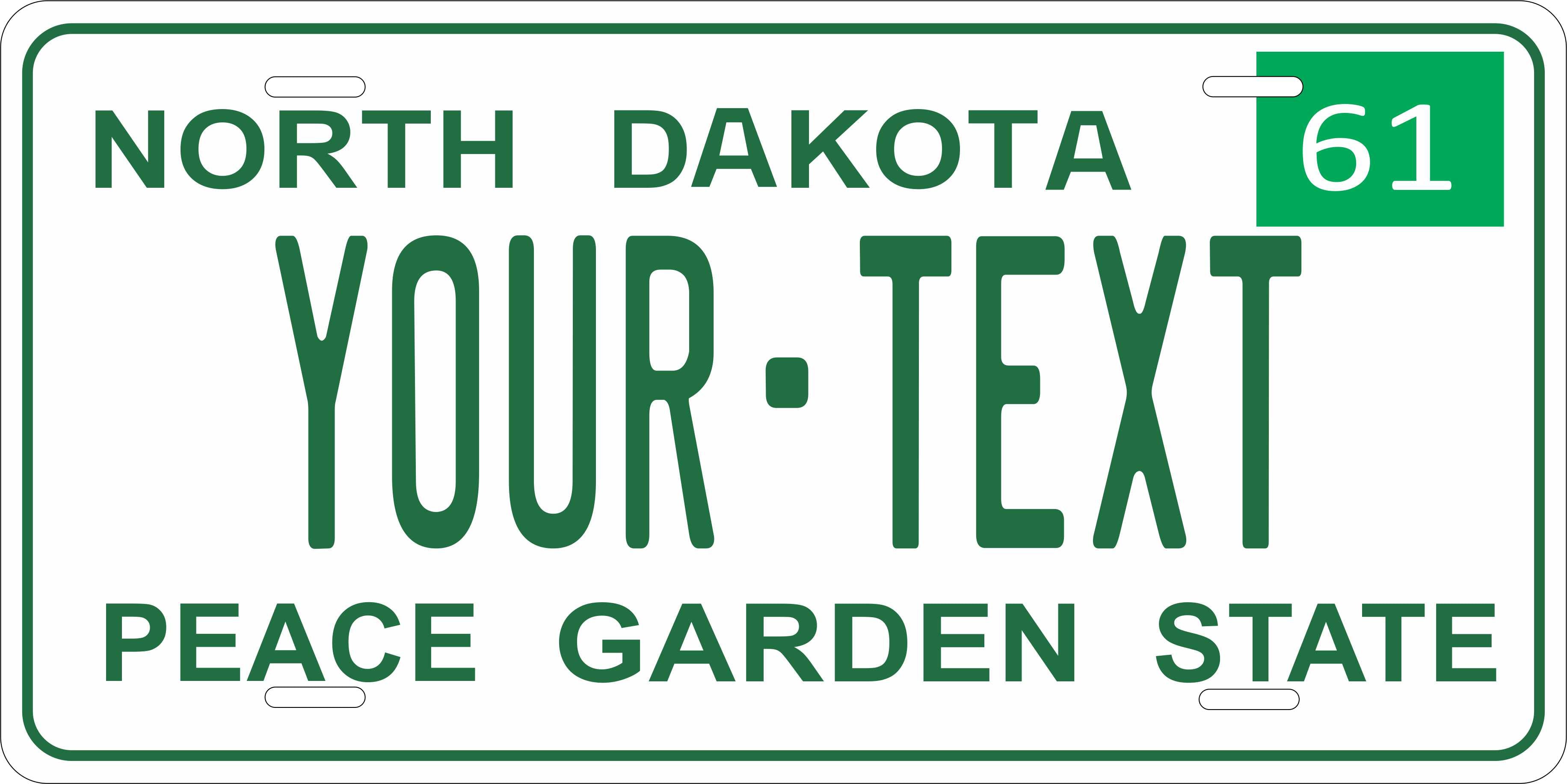 North Dakota 1961 License Plate Personalized Novelty Fun Car Bike Motorcycle