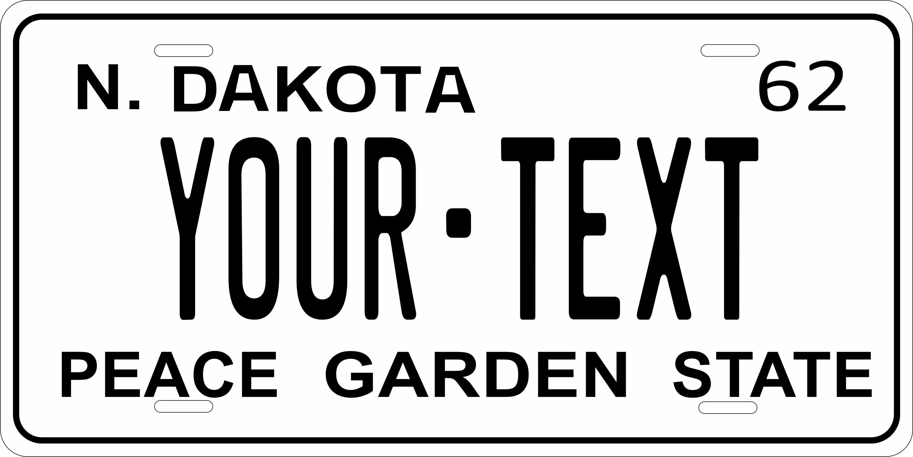 North Dakota 1962-5 License Plate Personalized Novelty Fun Car Bike Motorcycle