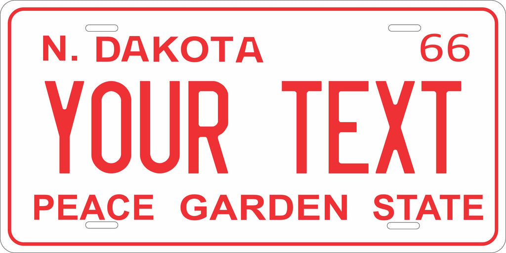 North Dakota 1966-9 License Plate Personalized Novelty Fun Car Bike Motorcycle