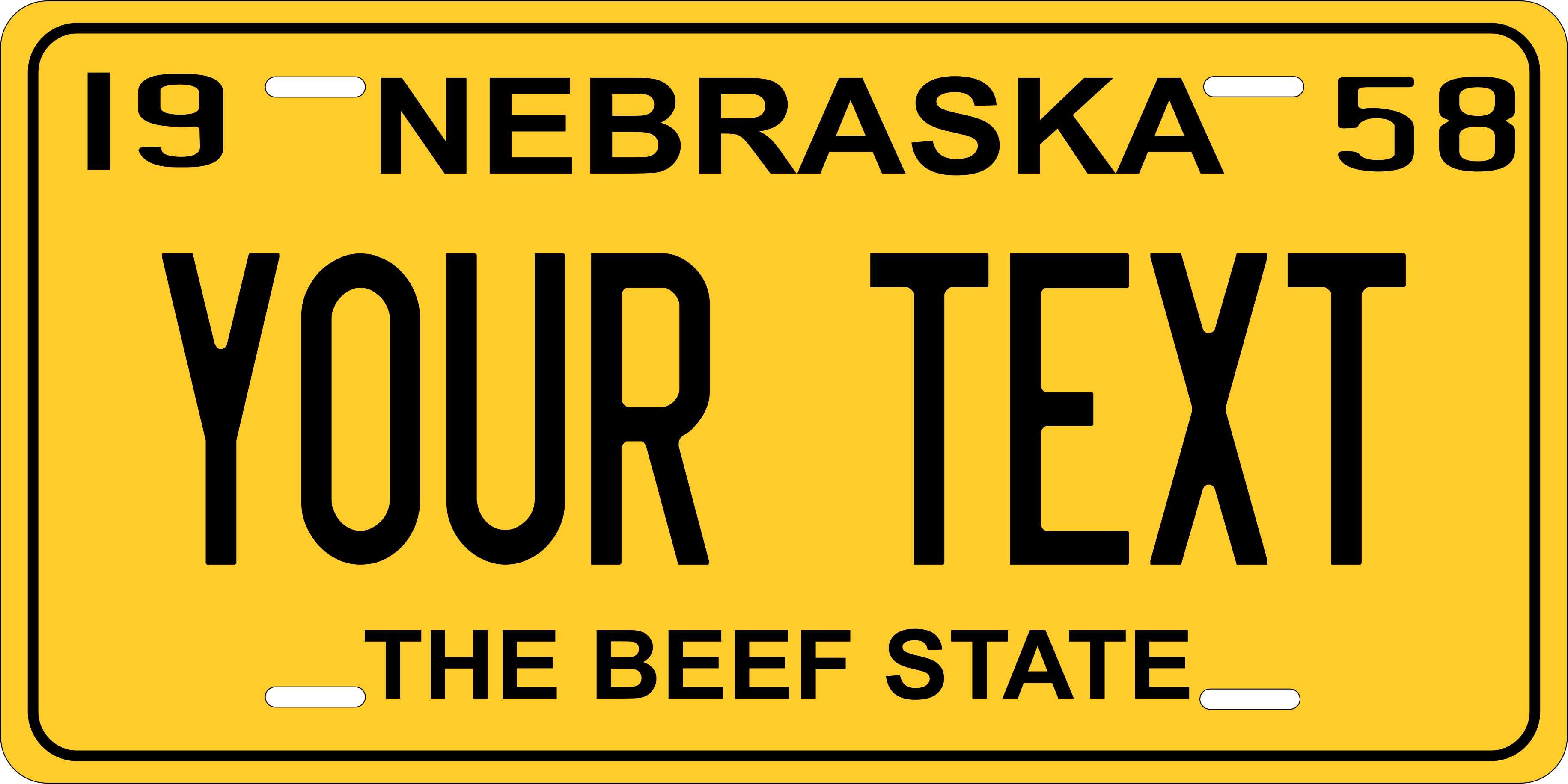 Nebraska 1958 License Plate Personalized Novelty Fun Car Bike Motorcycle