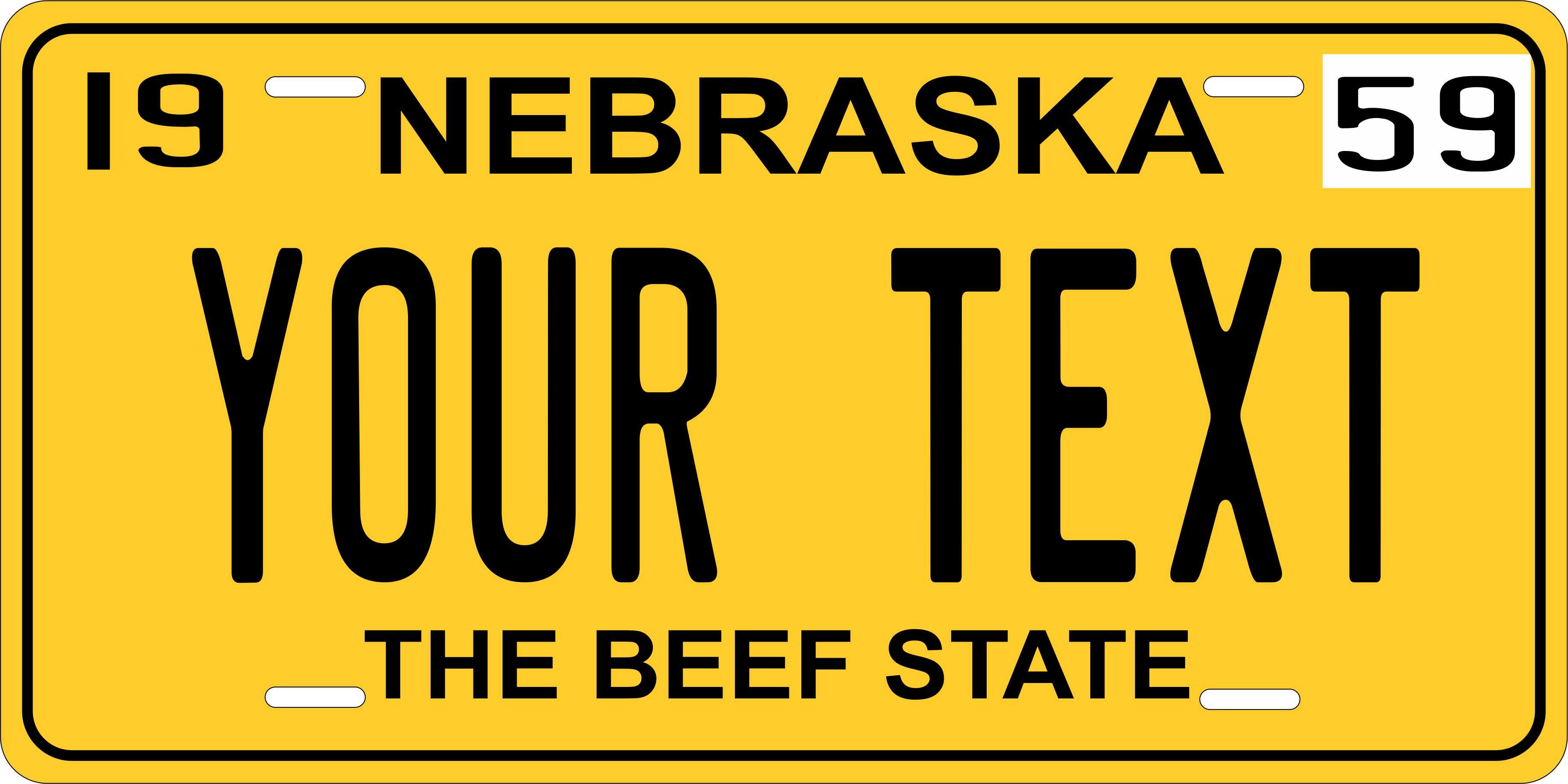 Nebraska 1959 License Plate Personalized Novelty Fun Car Bike Motorcycle
