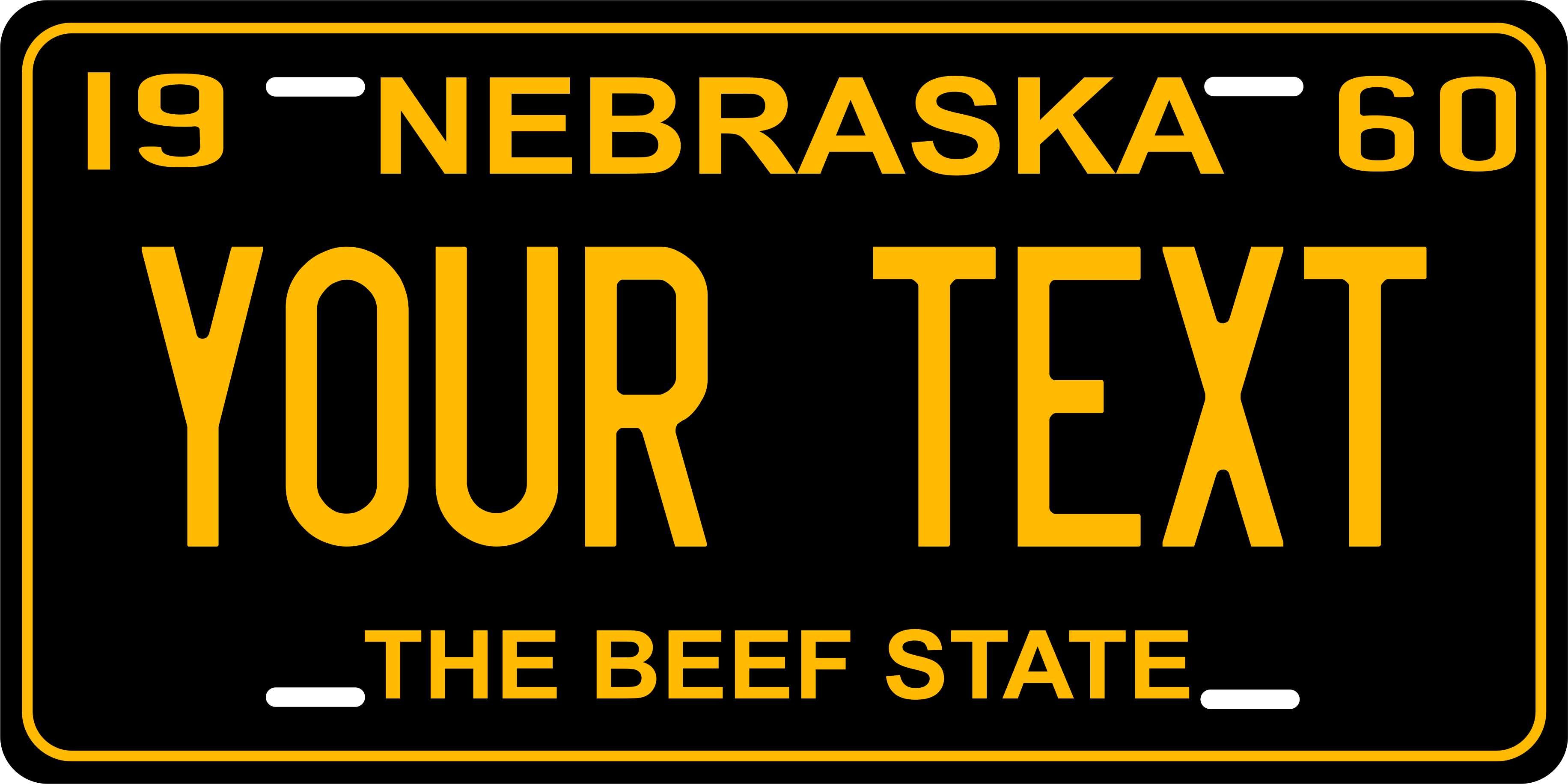 Nebraska 1960 License Plate Personalized Novelty Fun Car Bike Motorcycle