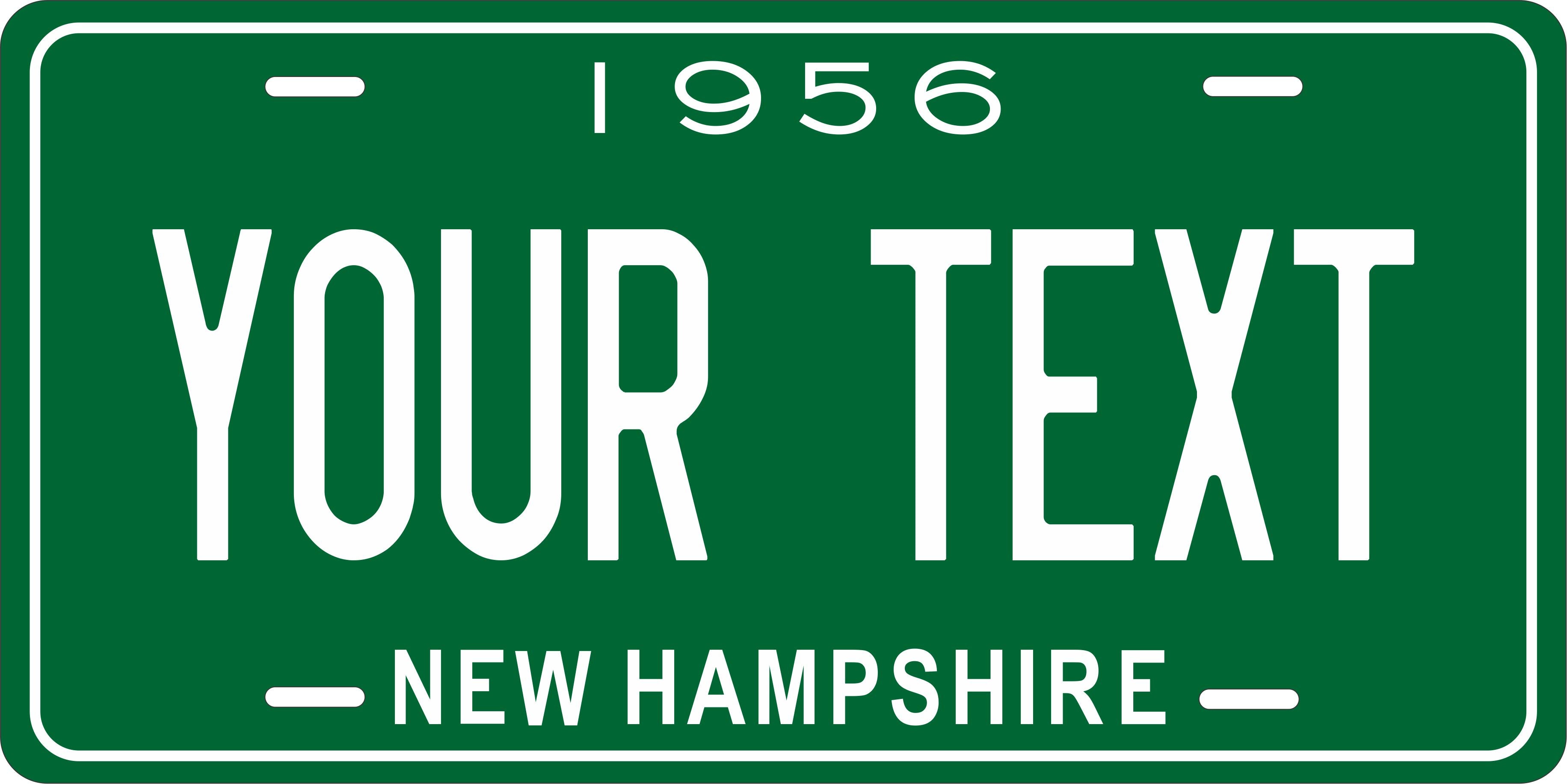 New Hampshire 1956 License Plate Yellow personalized Novelty Fun Car Bike Motorcycle
