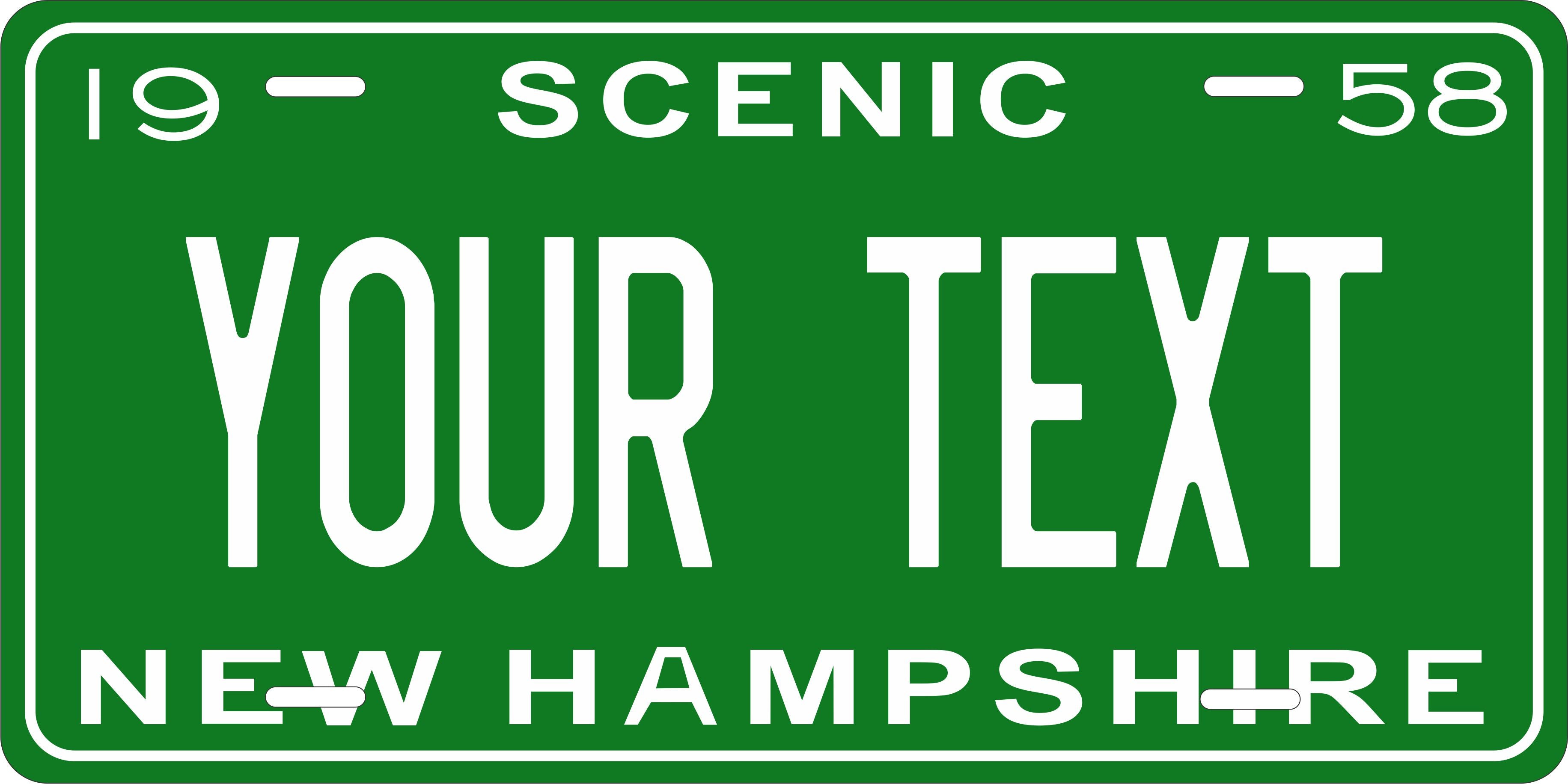 New Hampshire 1958 License Plate Yellow personalized Novelty Fun Car Bike Motorcycle