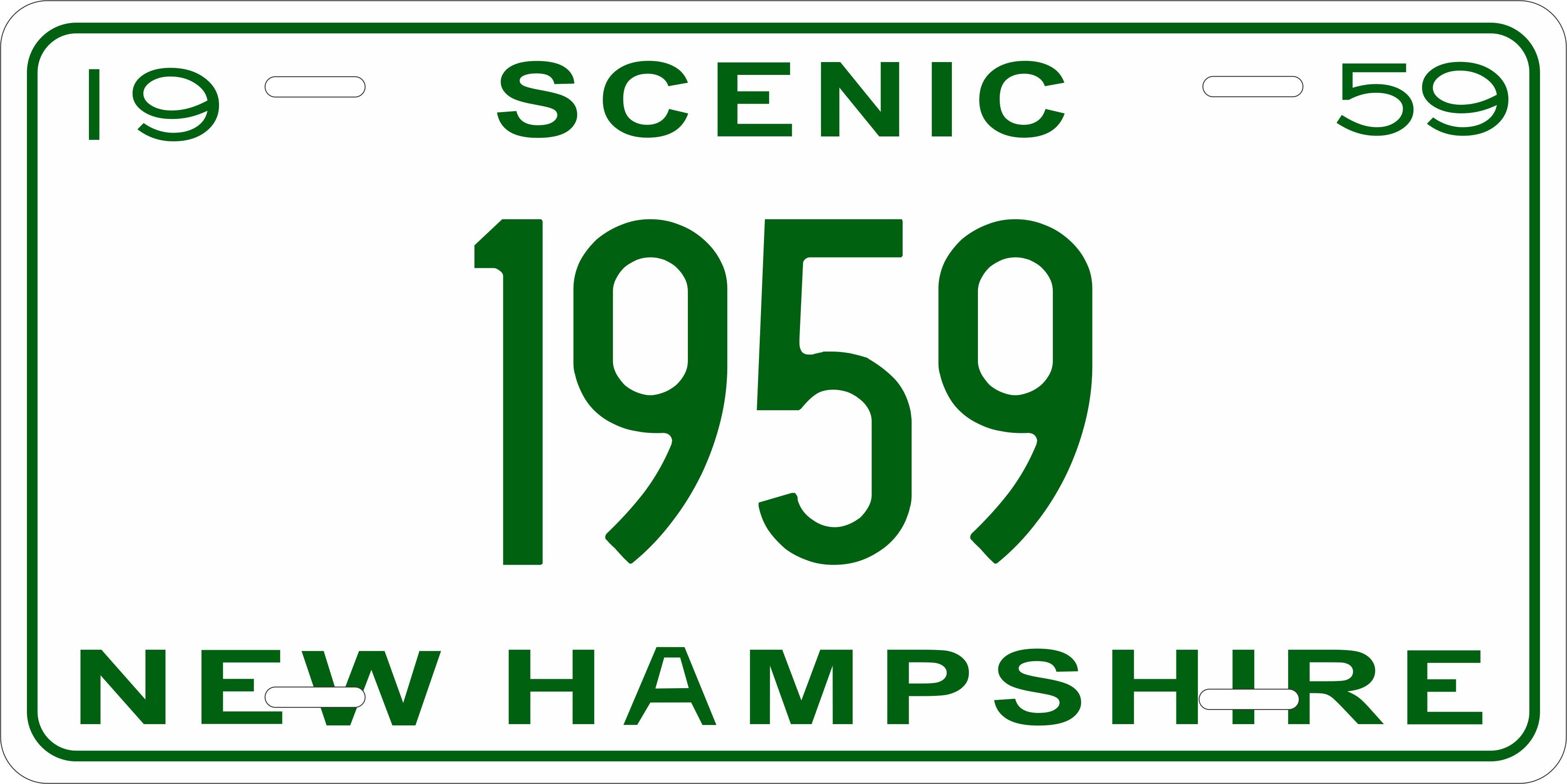 New Hampshire 1959 License Plate Yellow personalized Novelty Fun Car Bike Motorcycle