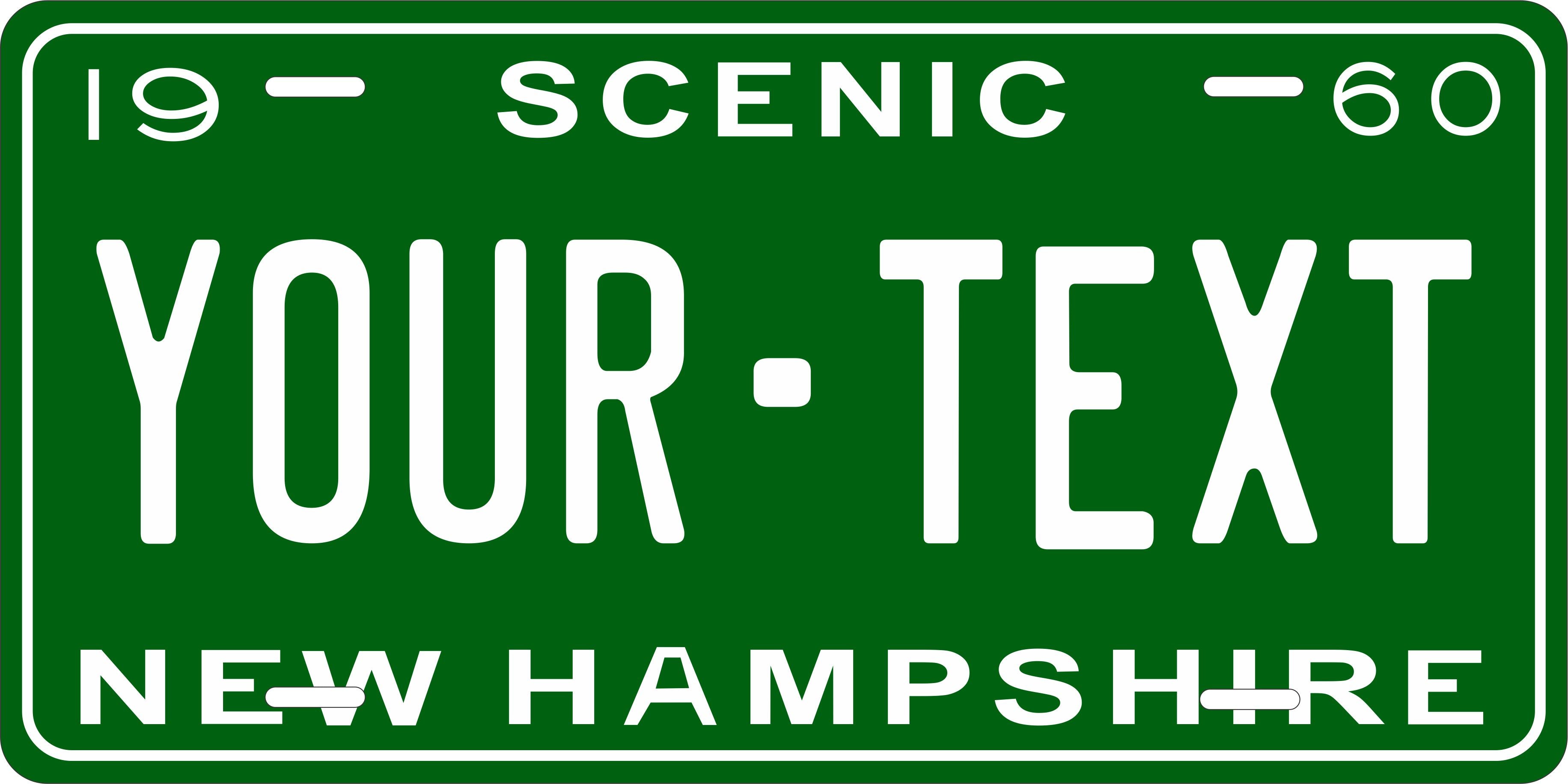 New Hampshire 1960 License Plate Yellow personalized Novelty Fun Car Bike Motorcycle