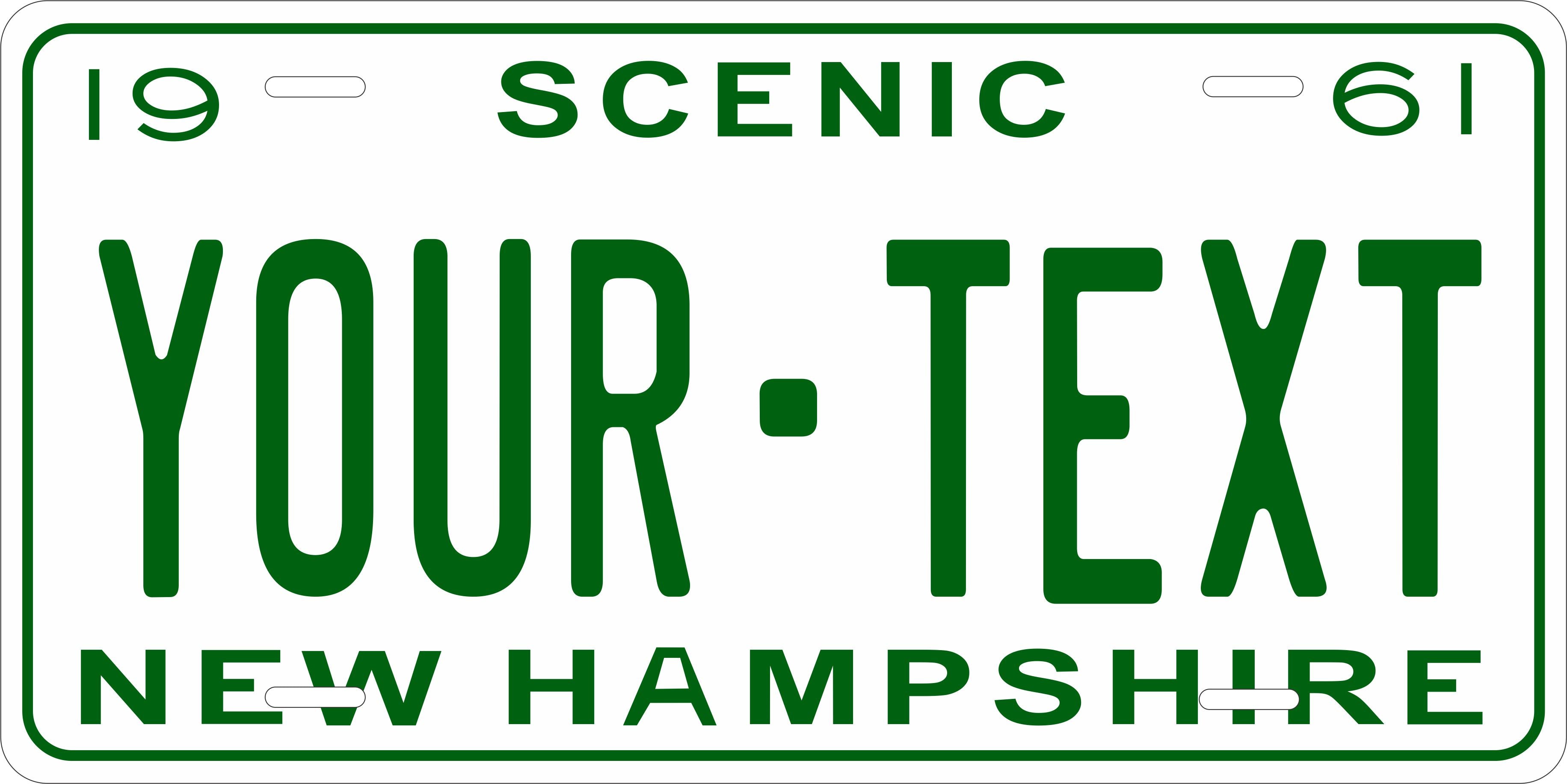 New Hampshire 1961 License Plate Yellow personalized Novelty Fun Car Bike Motorcycle