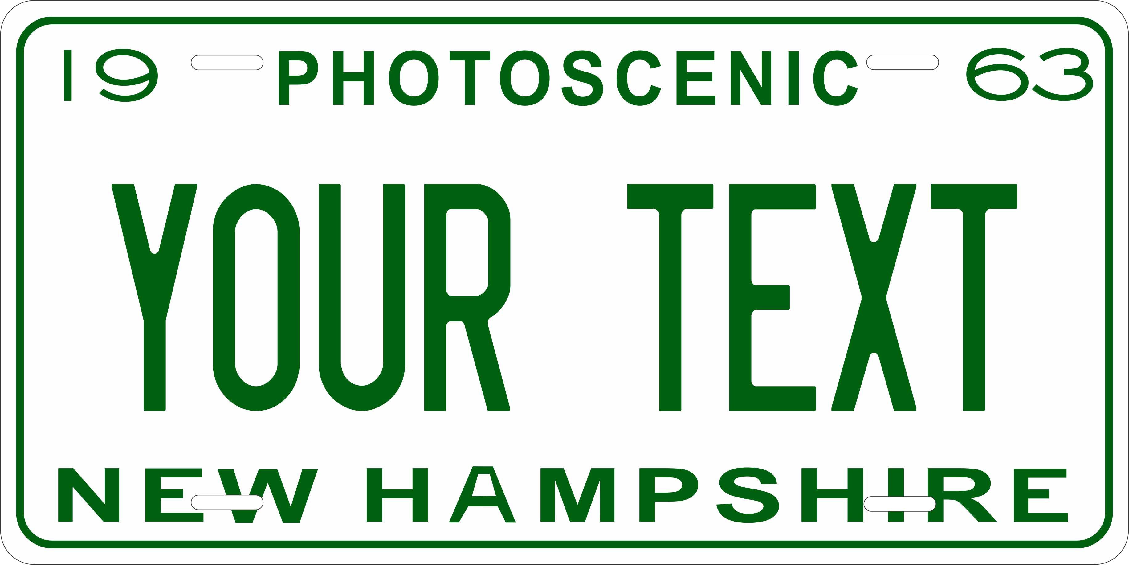 New Hampshire 1963 License Plate Yellow personalized Novelty Fun Car Bike Motorcycle