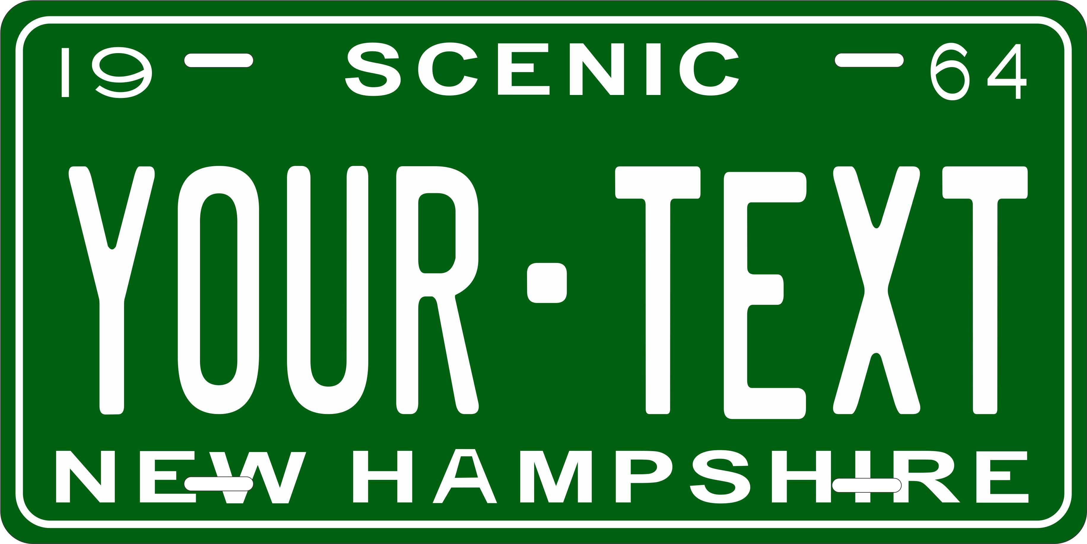 New Hampshire 1964 License Plate Yellow personalized Novelty Fun Car Bike Motorcycle