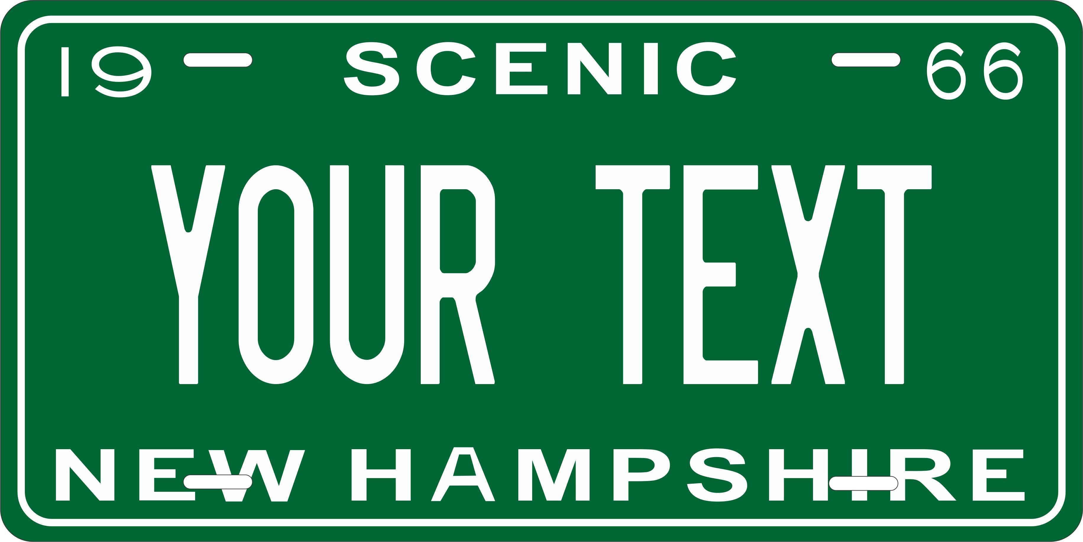New Hampshire 1966 License Plate Yellow personalized Novelty Fun Car Bike Motorcycle