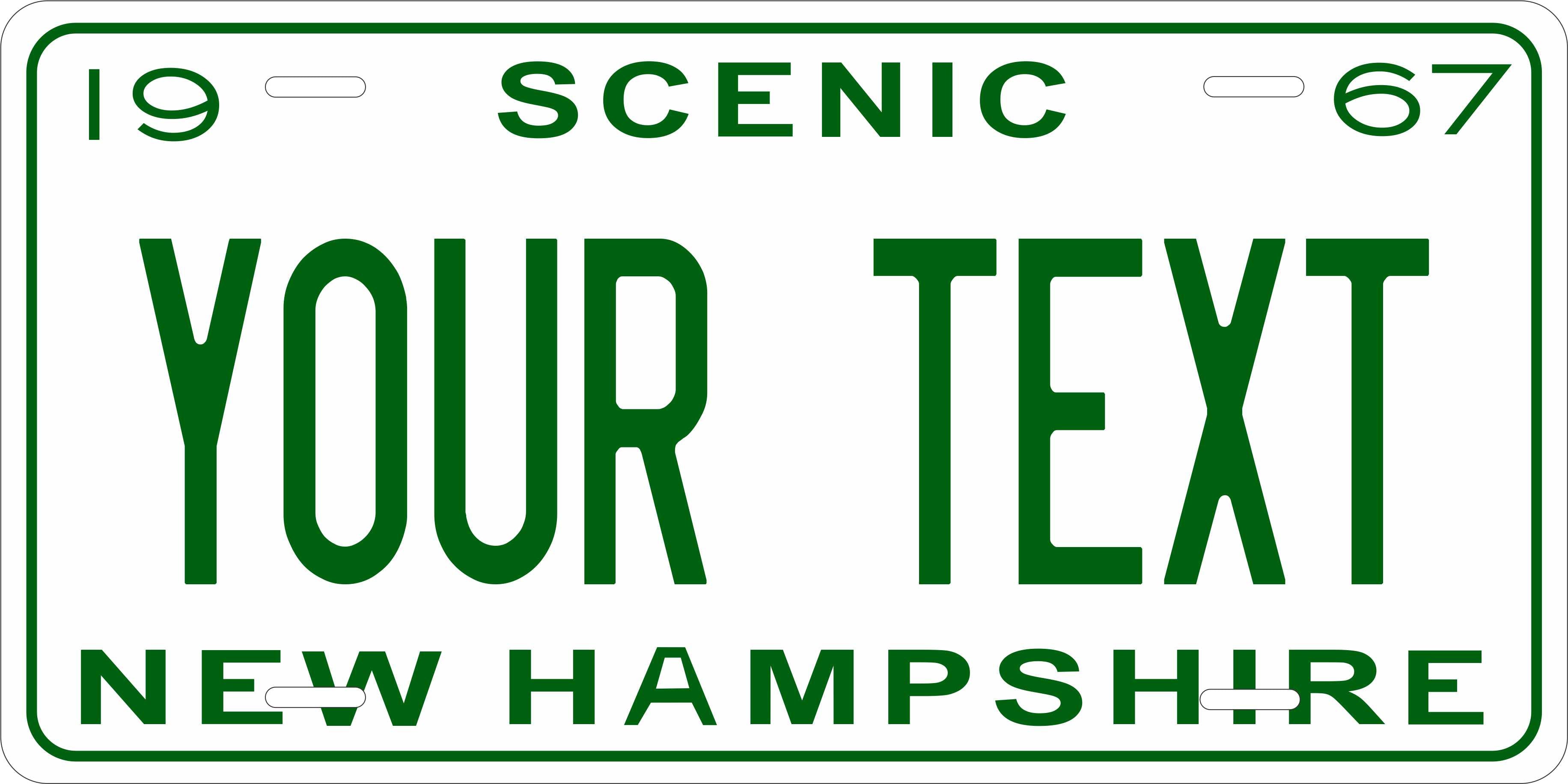 New Hampshire 1967 License Plate Yellow personalized Novelty Fun Car Bike Motorcycle