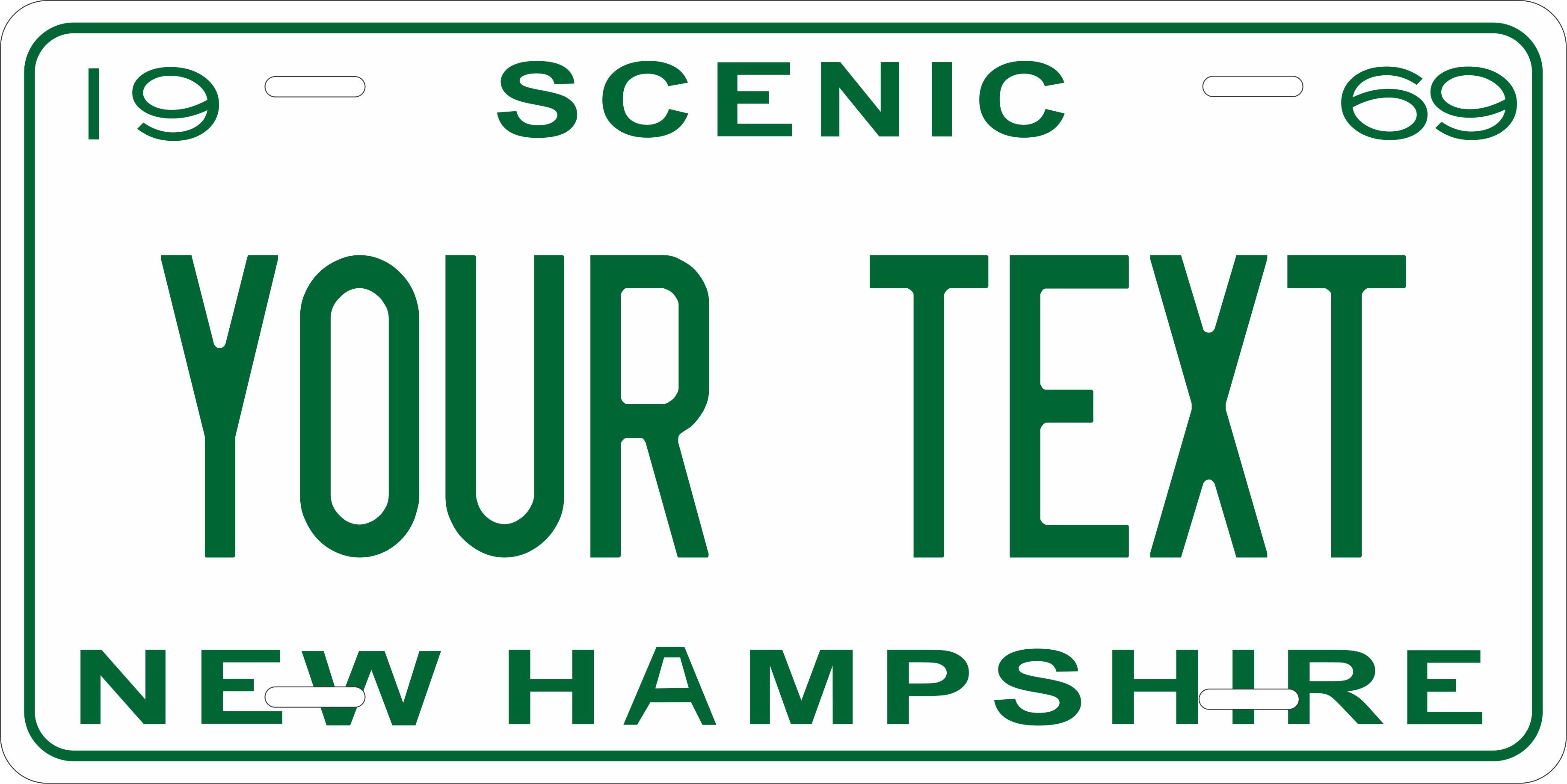 New Hampshire 1969 License Plate Yellow personalized Novelty Fun Car Bike Motorcycle