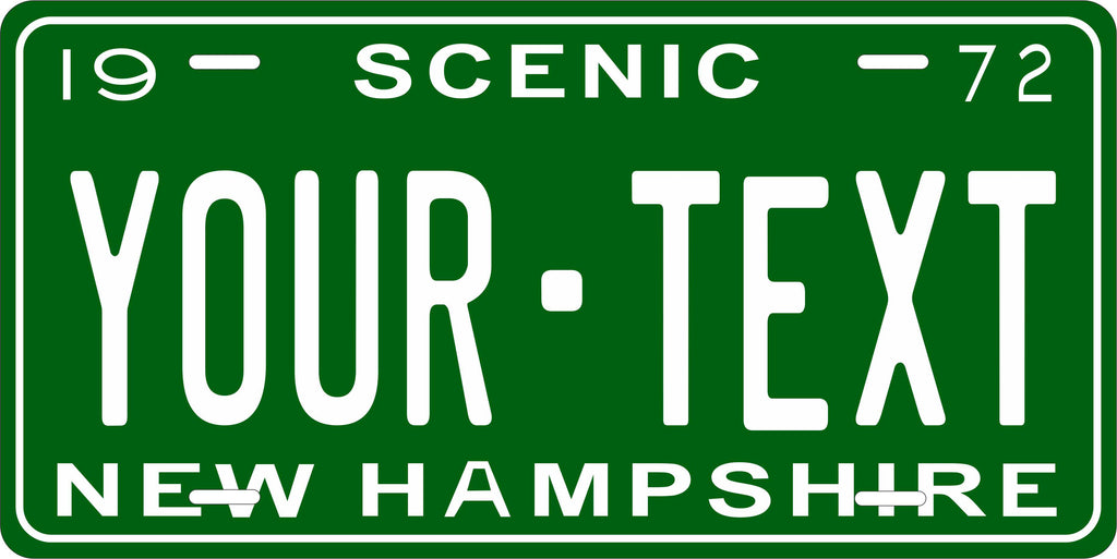 New Hampshire 1972 License Plate Yellow personalized Novelty Fun Car Bike Motorcycle