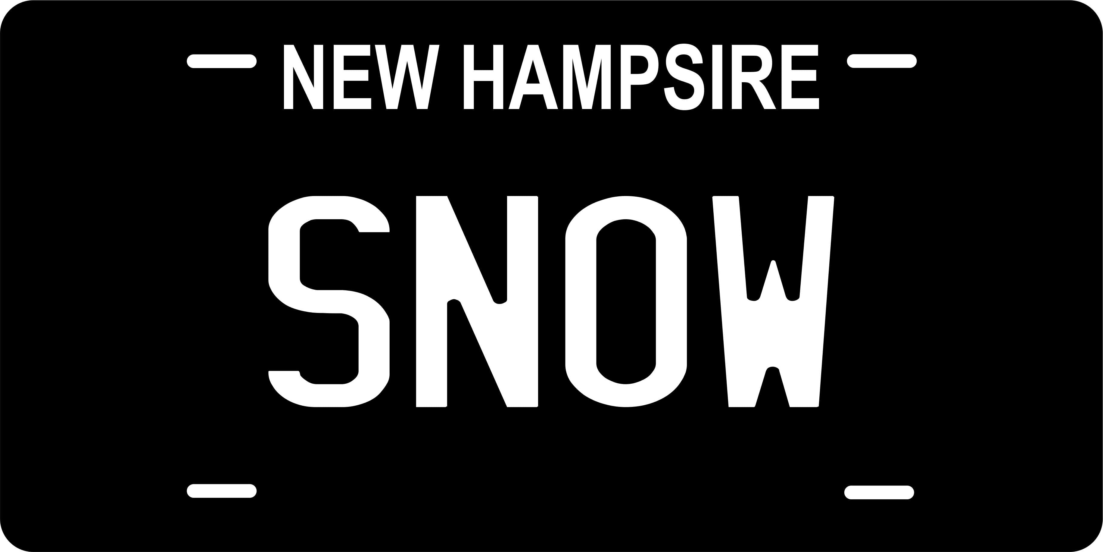 New Hampshire Black White License Plate Yellow personalized Novelty Fun Car Bike Motorcycle