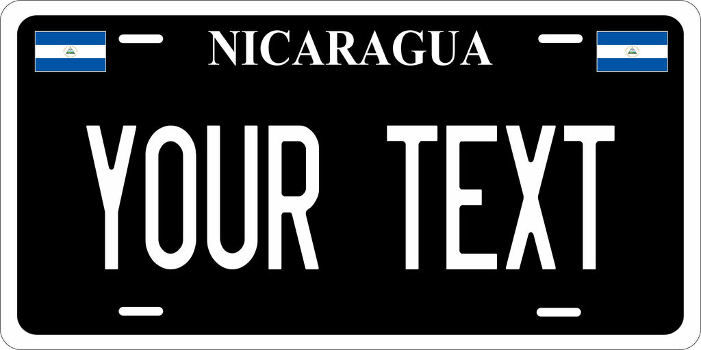 Nicaragua Black CSA License Plate Custom Novelty Car Bike Motorcycle