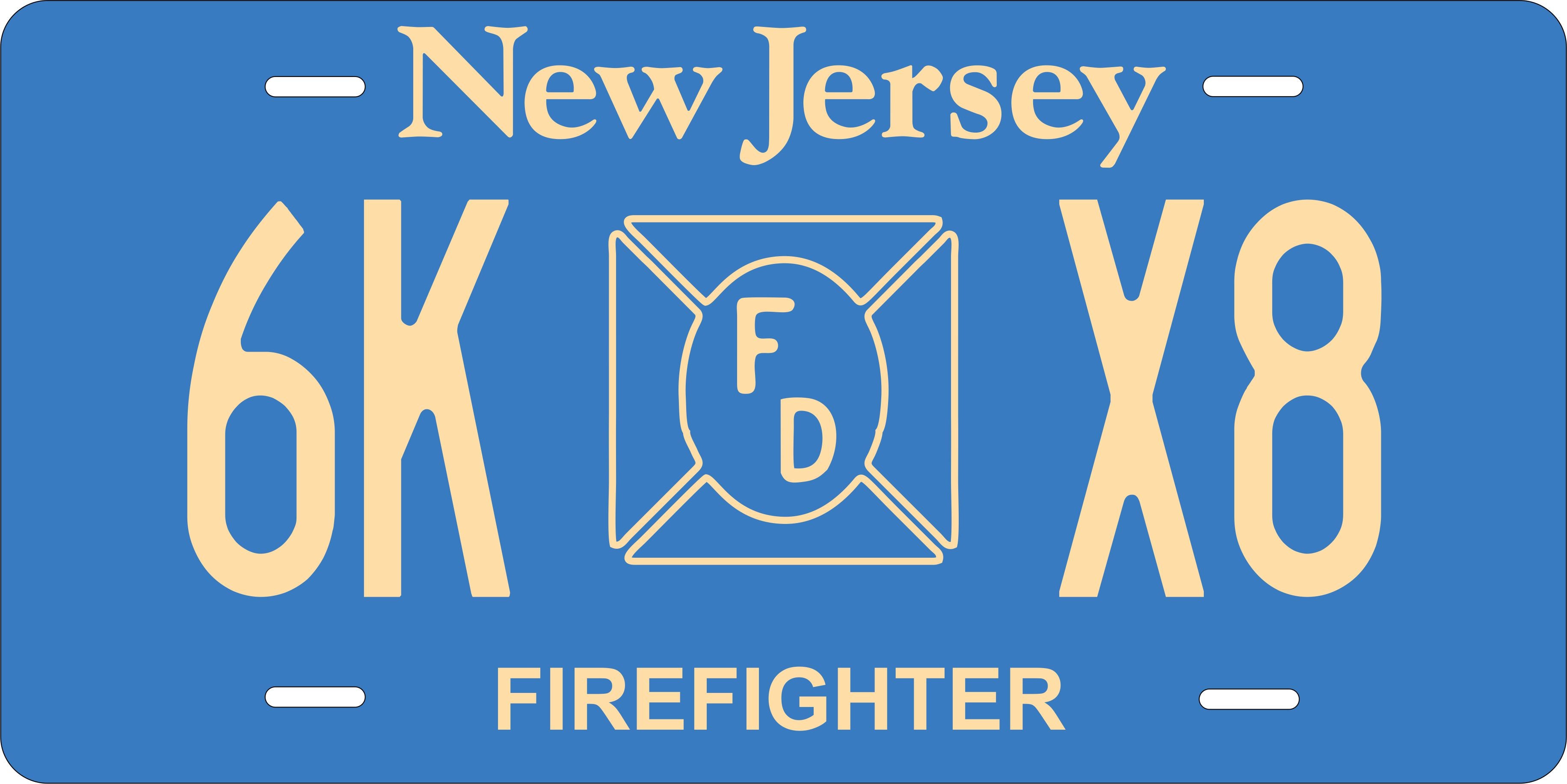 New Jersey Firefighter 1979 Military License Plate Personalized Novelty Fun Car Bike Motorcycle