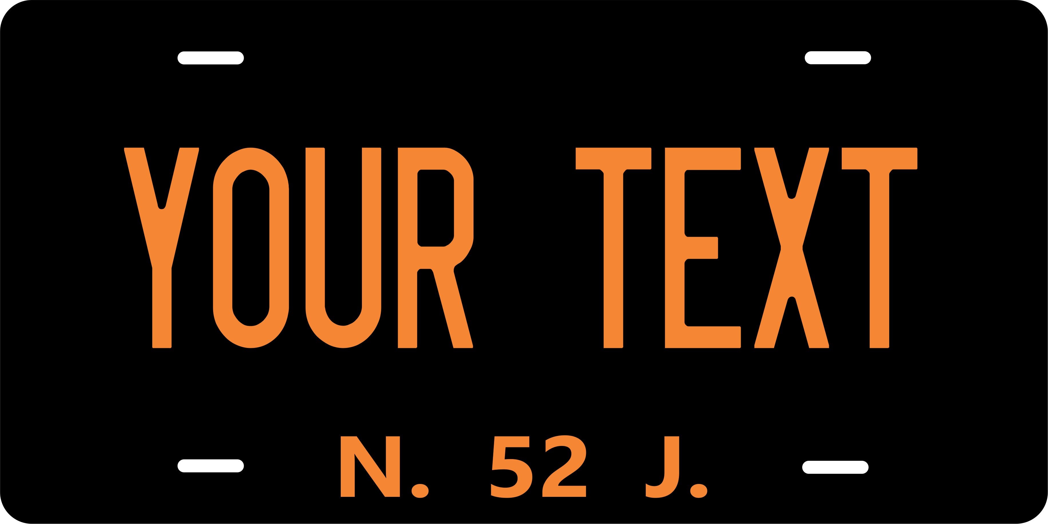 New Jersey 1952 License Plate Personalized Novelty Fun Car Bike Motorcycle