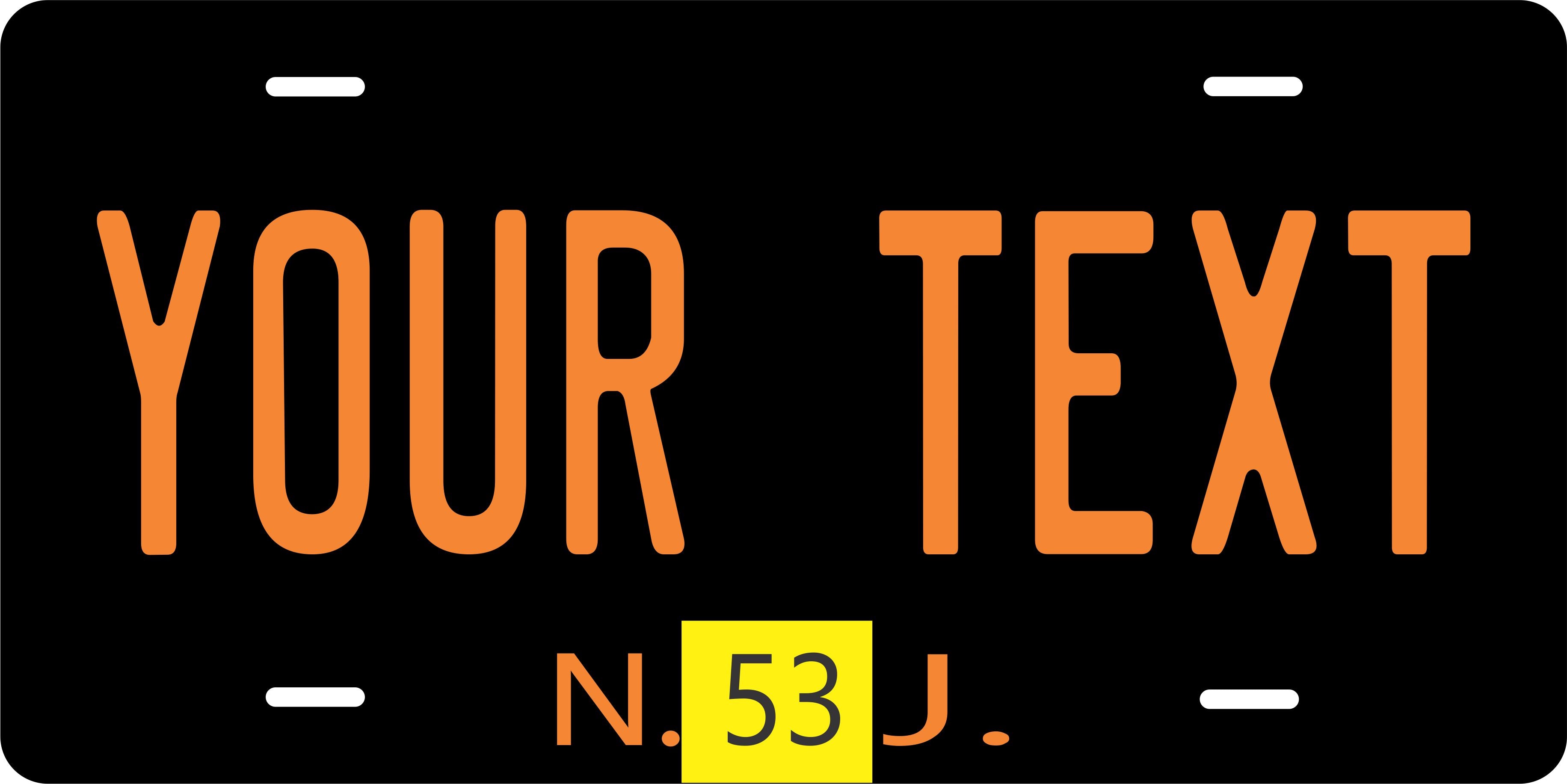 New Jersey 1953 License Plate Personalized Novelty Fun Car Bike Motorcycle