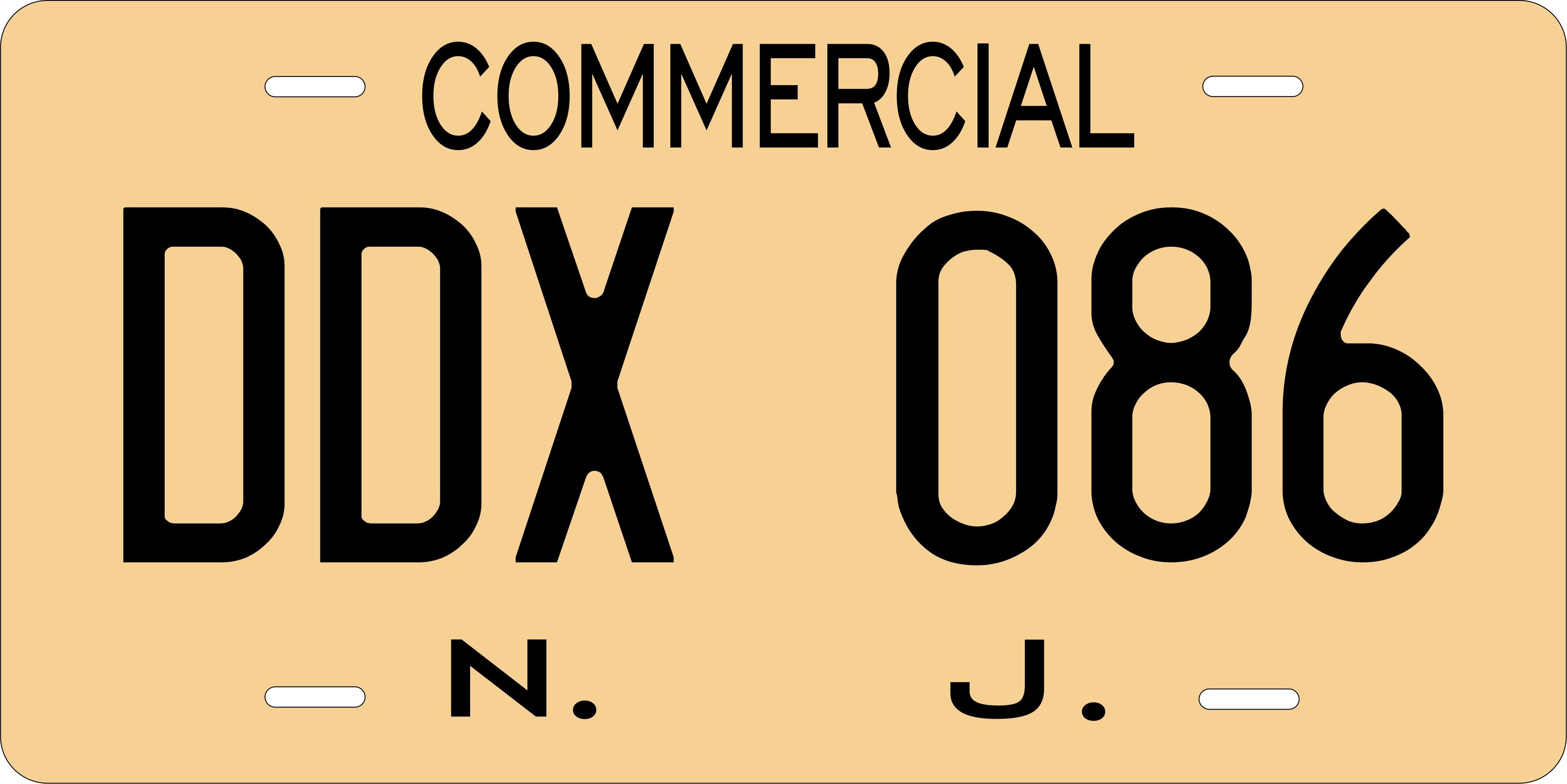 New Jersey 1959 Commercial  License Plate Personalized Novelty Fun Car Bike Motorcycle (
