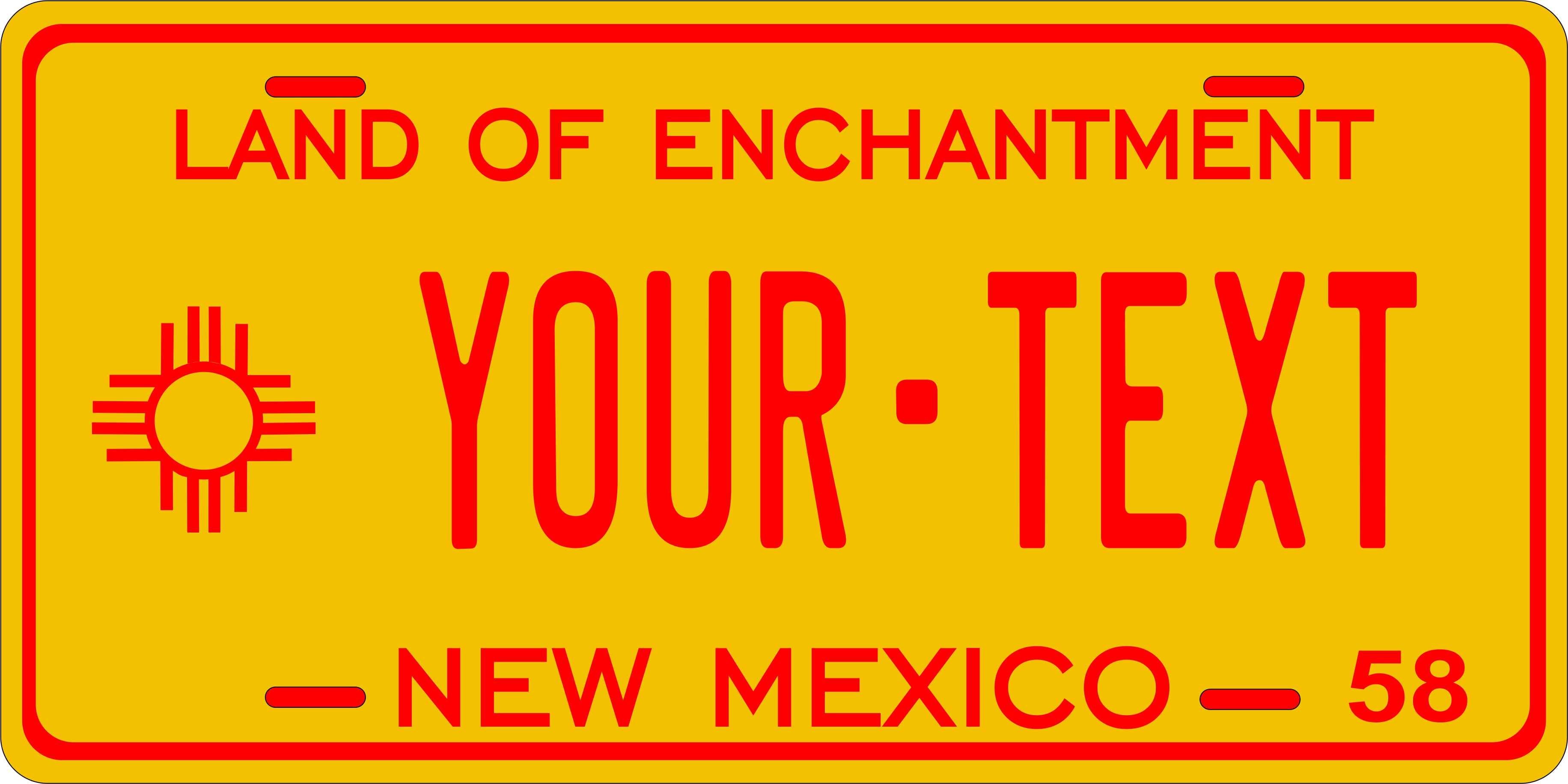 New Mexico State 1958 License Plate Personalized Novelty Fun Car Bike Motorcycle