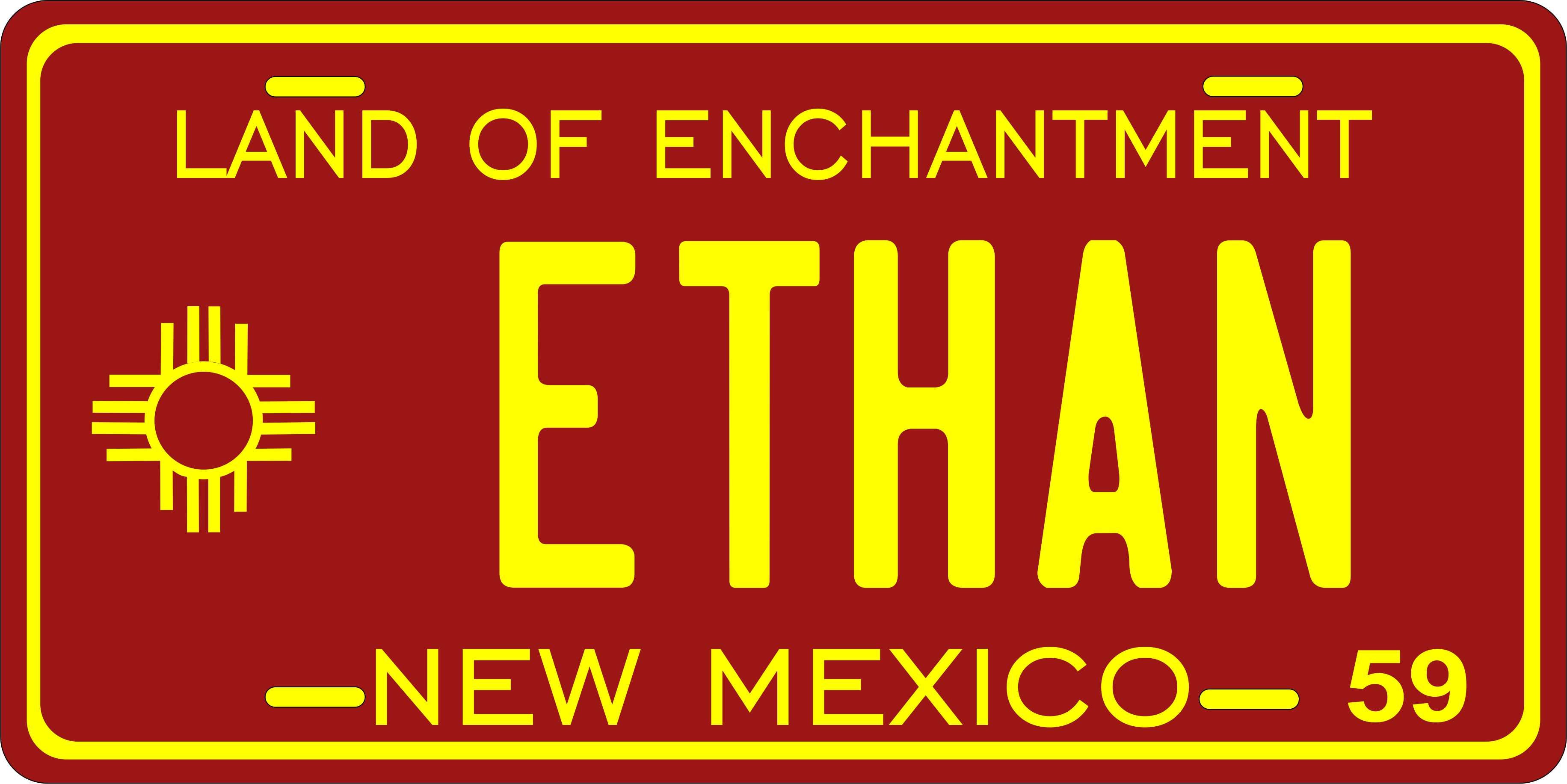 New Mexico State 1959 License Plate Personalized Novelty Fun Car Bike Motorcycle