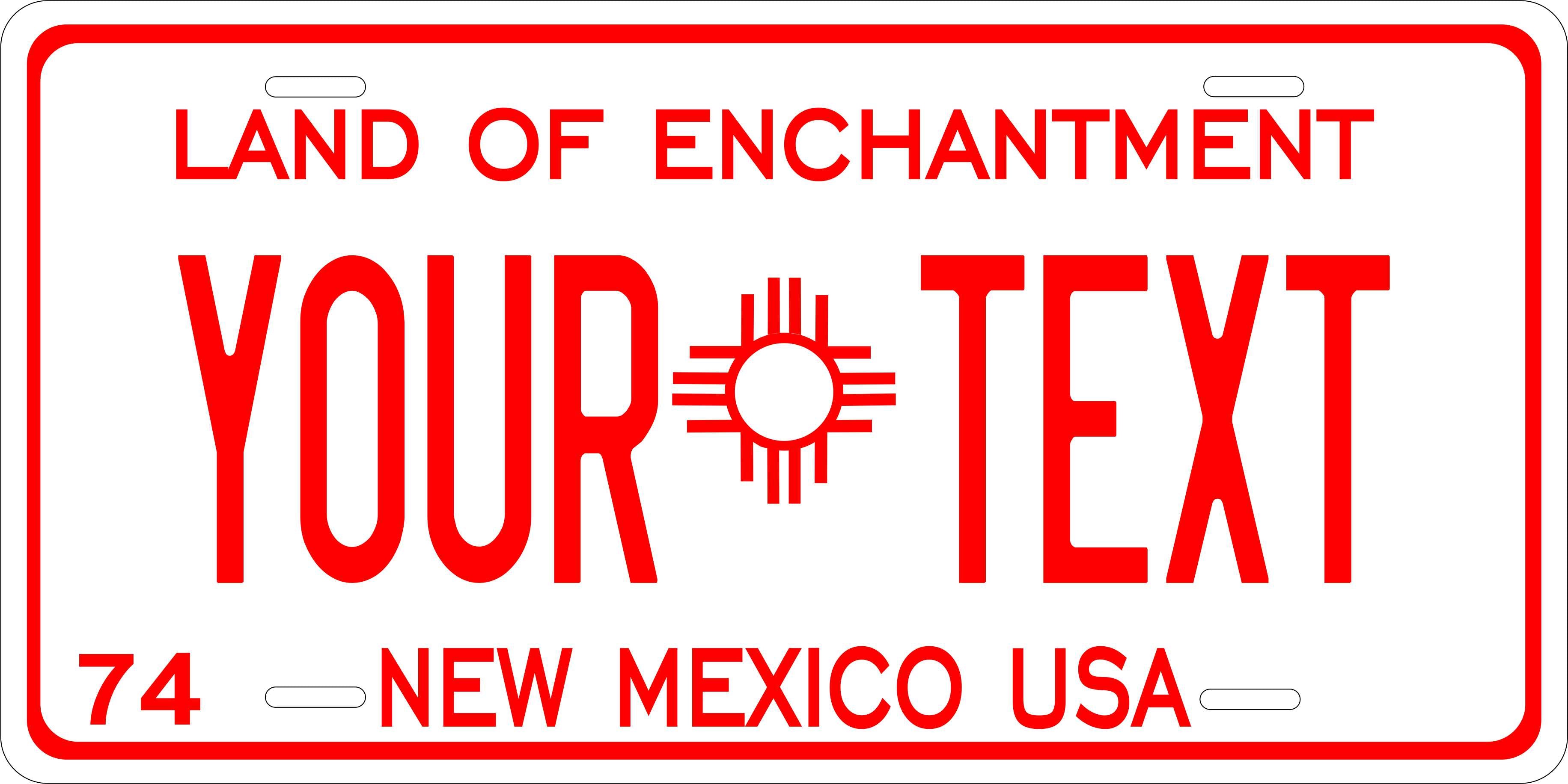 New Mexico State 1974 License Plate Personalized Novelty Fun Car Bike Motorcycle