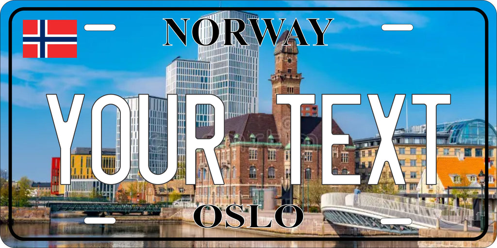 Oslo Norway City License Plate personalized Novelty Fun Car Bike Motorcycle