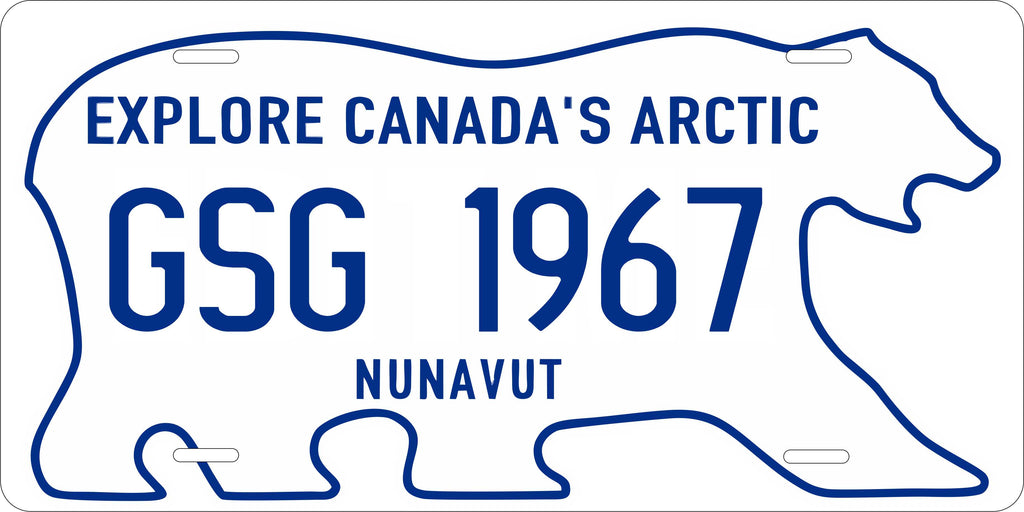 Nunavut 1999 Canada License Plate Personalized Novelty Fun Car Bike Motorcycle