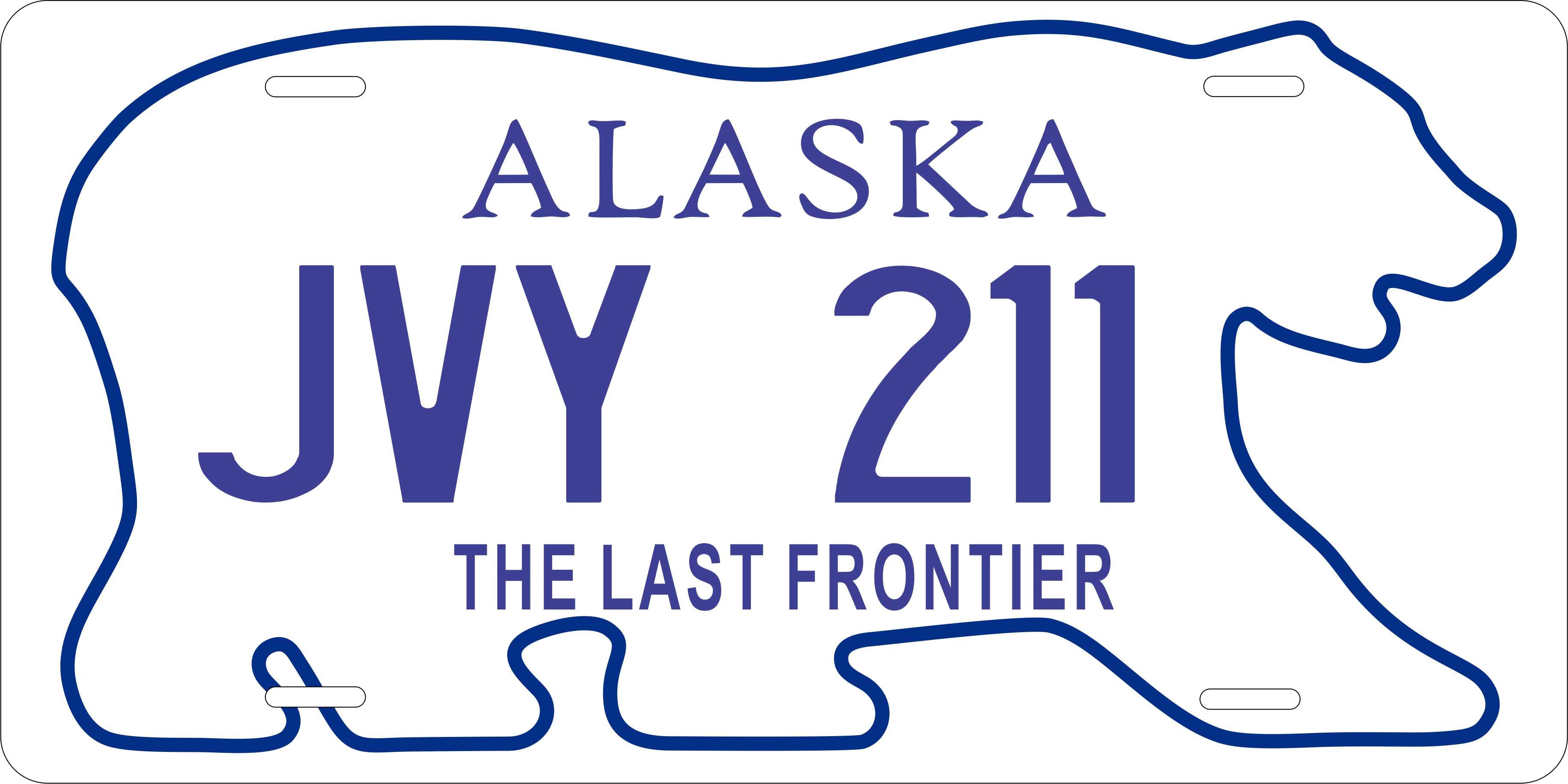Alaska Polar Bear License Plate Yellow personalized Novelty Fun Car Bike Motorcycle