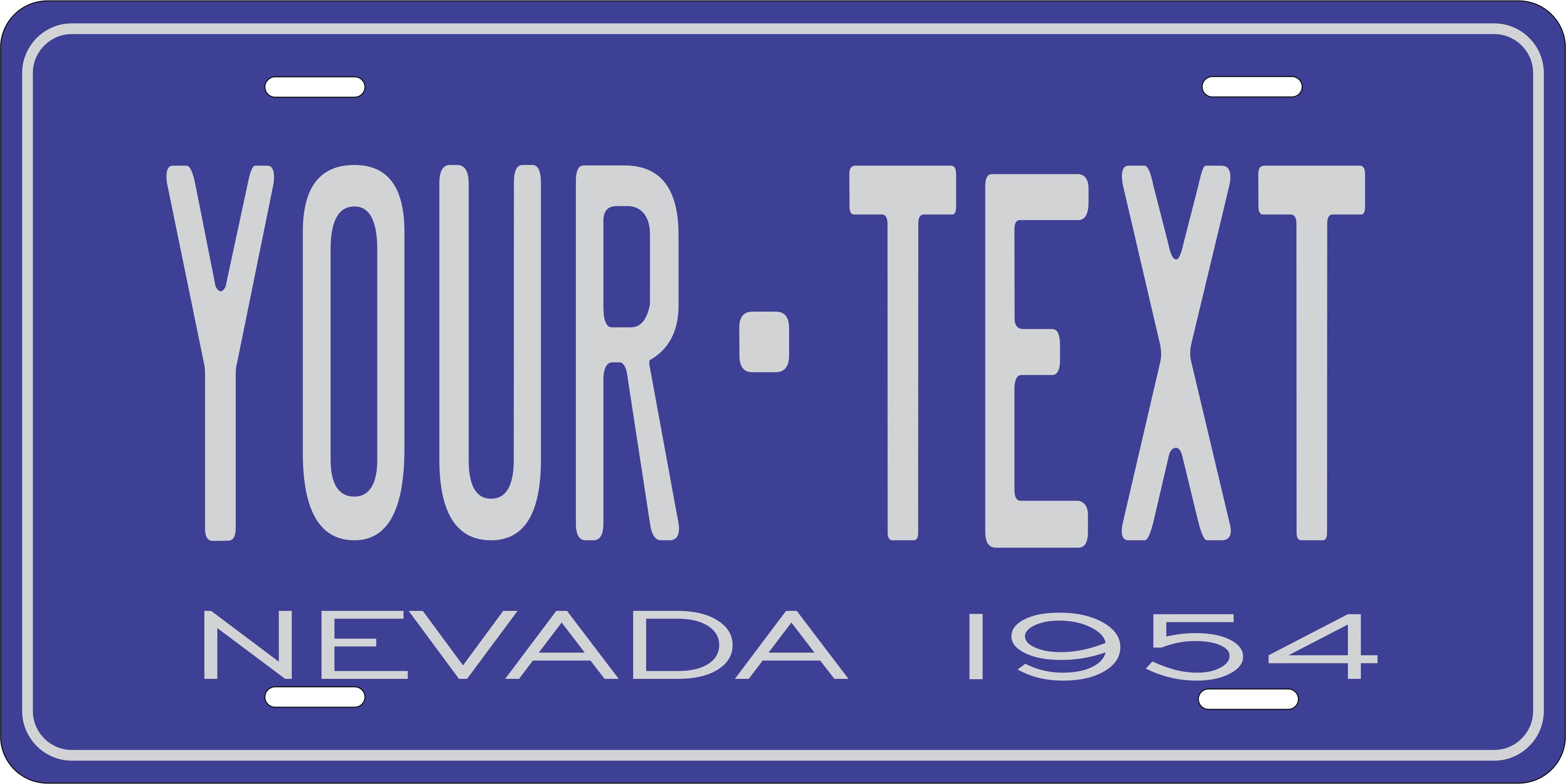 Nevada 1954 License Plate Yellow personalized Novelty Fun Car Bike Motorcycle