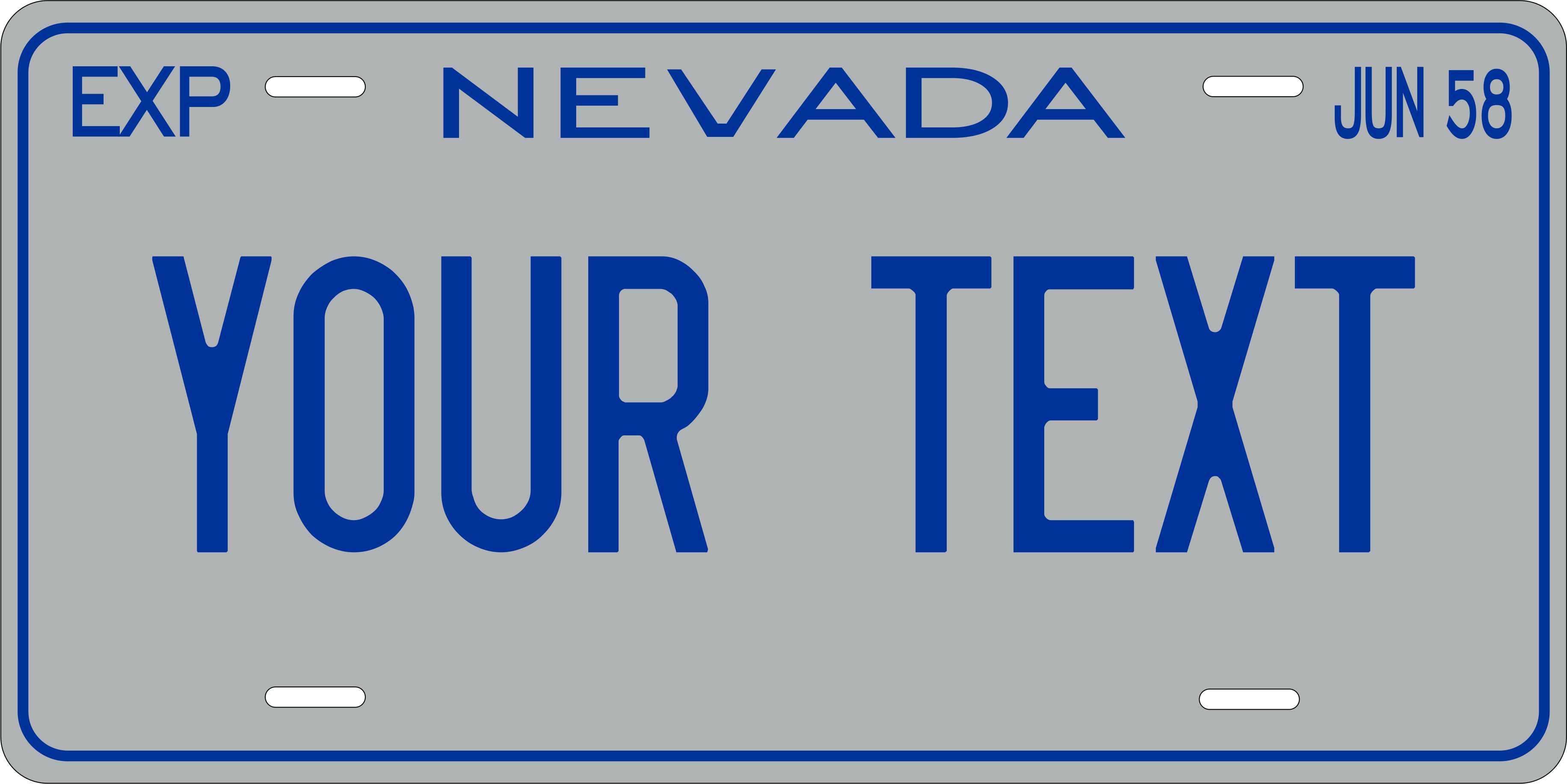 Nevada 1958 License Plate Yellow personalized Novelty Fun Car Bike Motorcycle