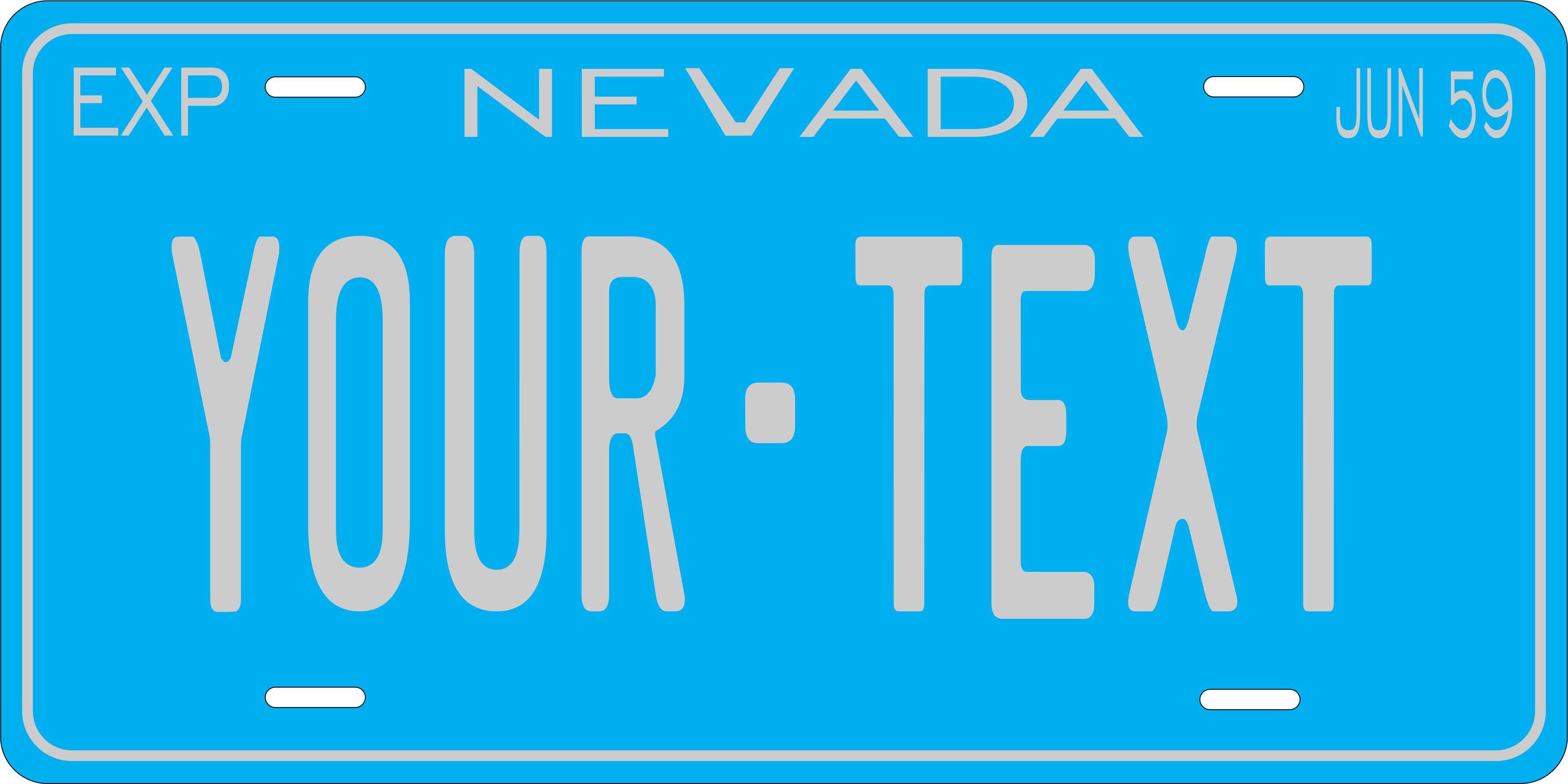 Nevada 1959 License Plate Yellow personalized Novelty Fun Car Bike Motorcycle