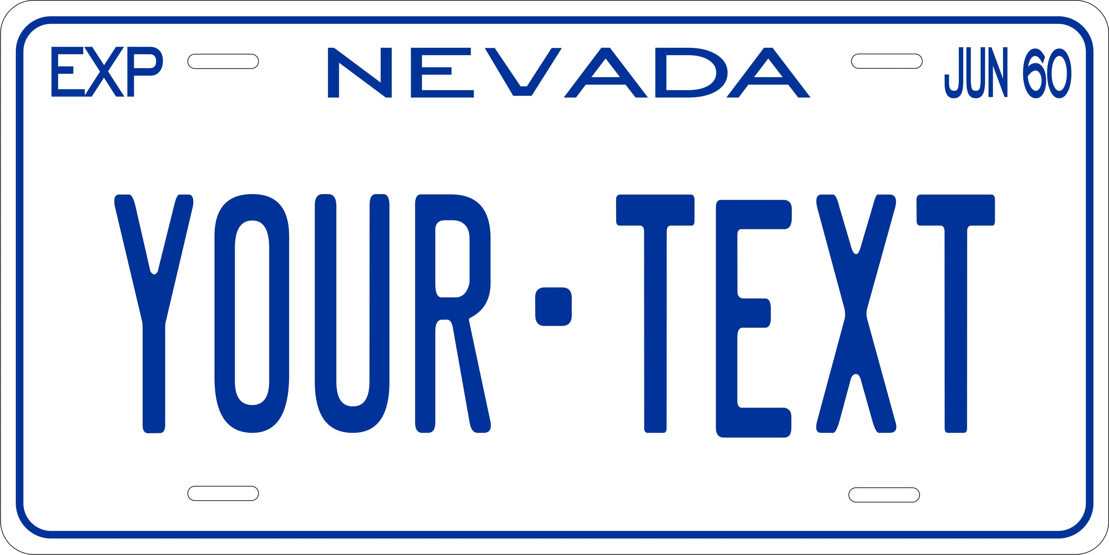 Nevada 1960 License Plate Yellow personalized Novelty Fun Car Bike Motorcycle