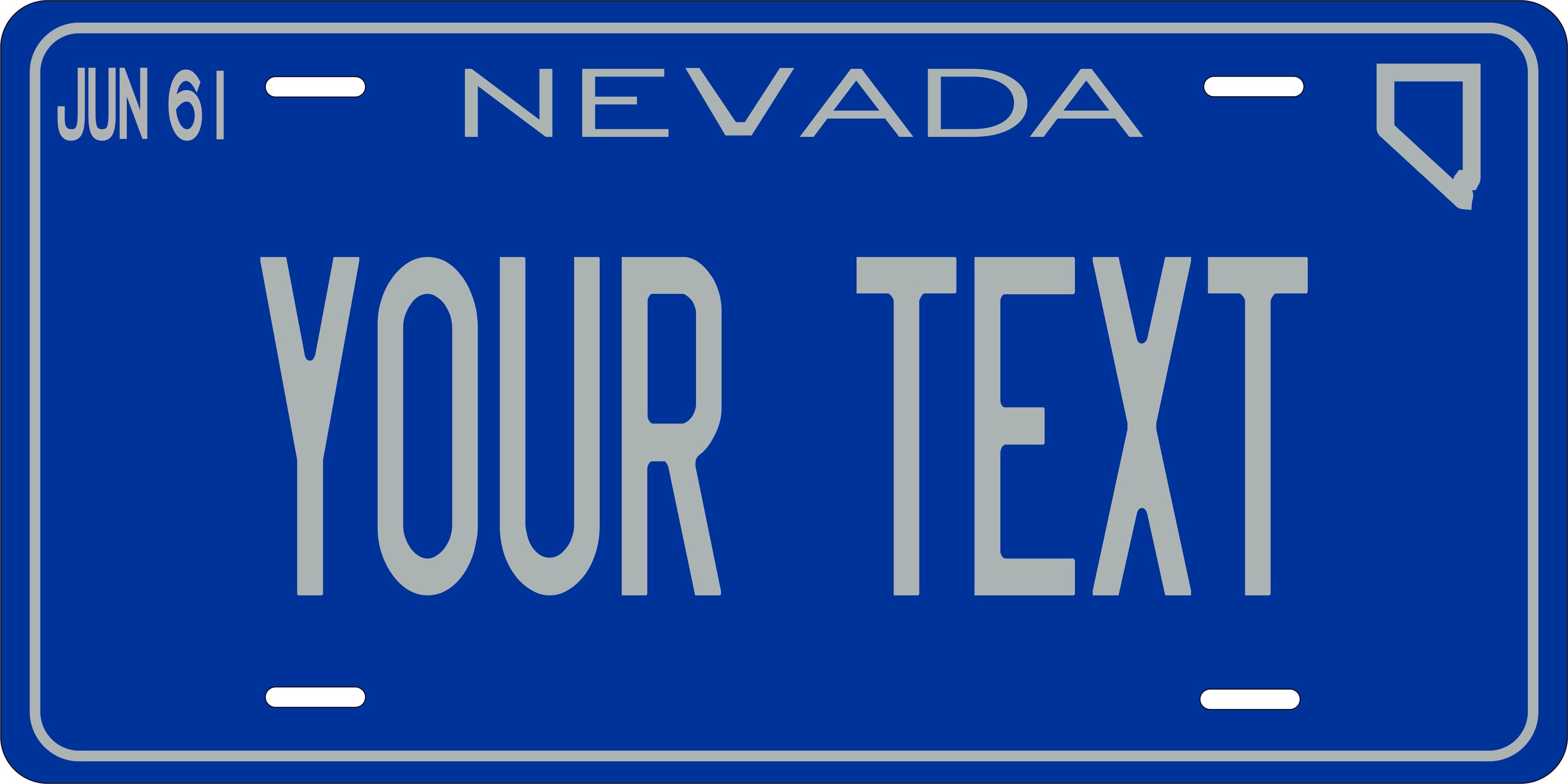 Nevada 1961 License Plate Yellow personalized Novelty Fun Car Bike Motorcycle
