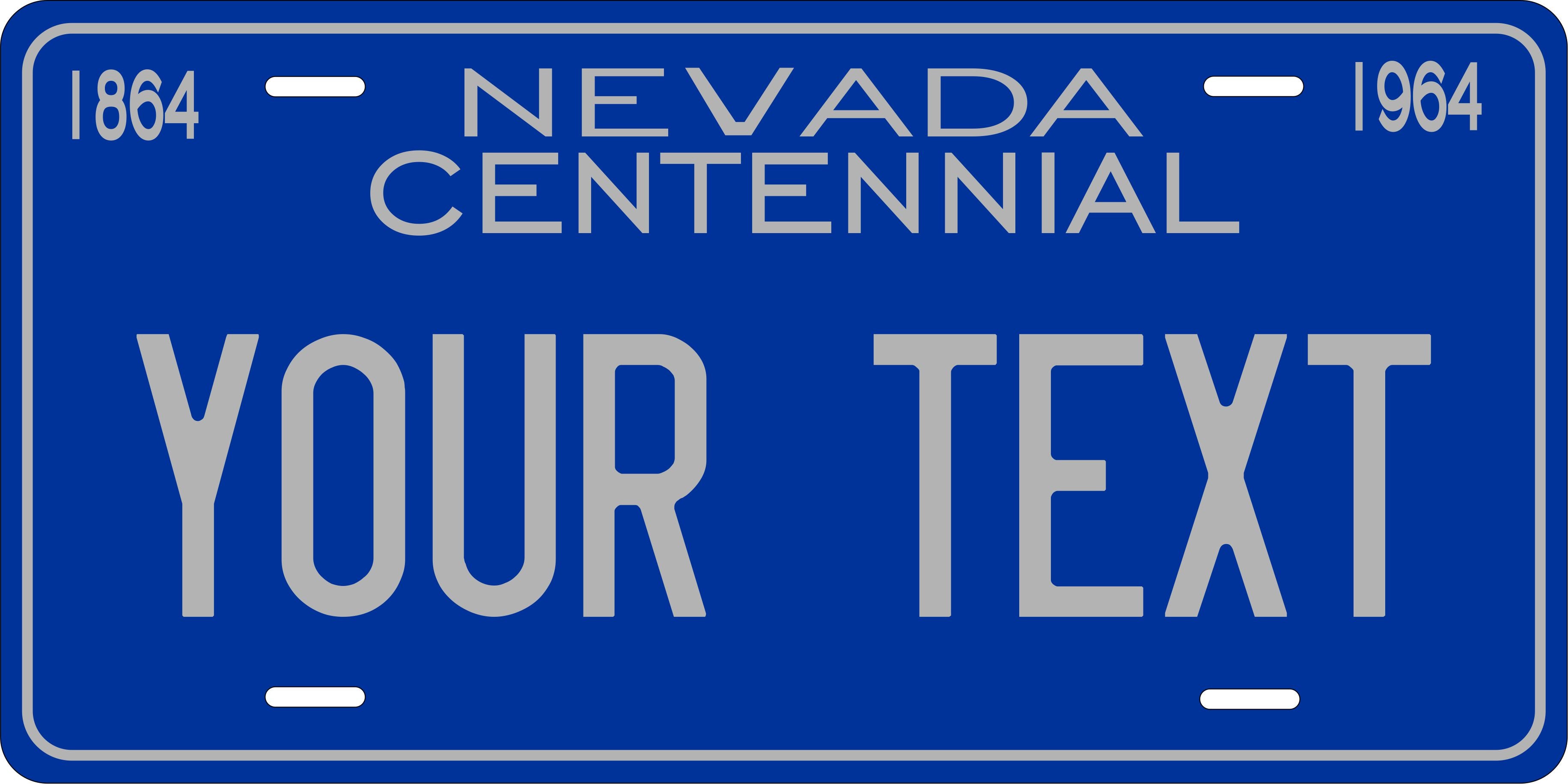 Nevada 1964 License Plate Yellow personalized Novelty Fun Car Bike Motorcycle