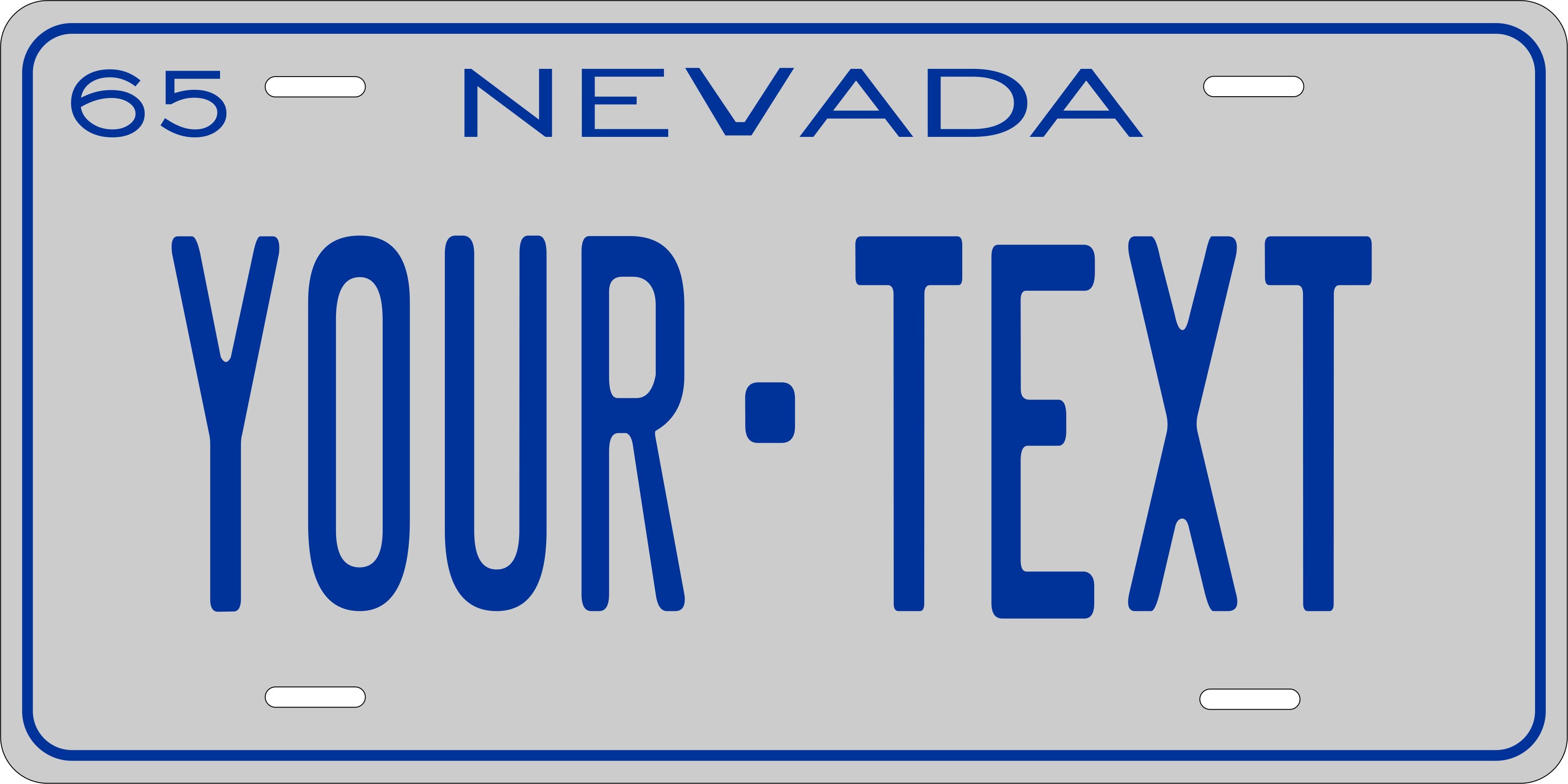 Nevada 1965 License Plate Yellow personalized Novelty Fun Car Bike Motorcycle