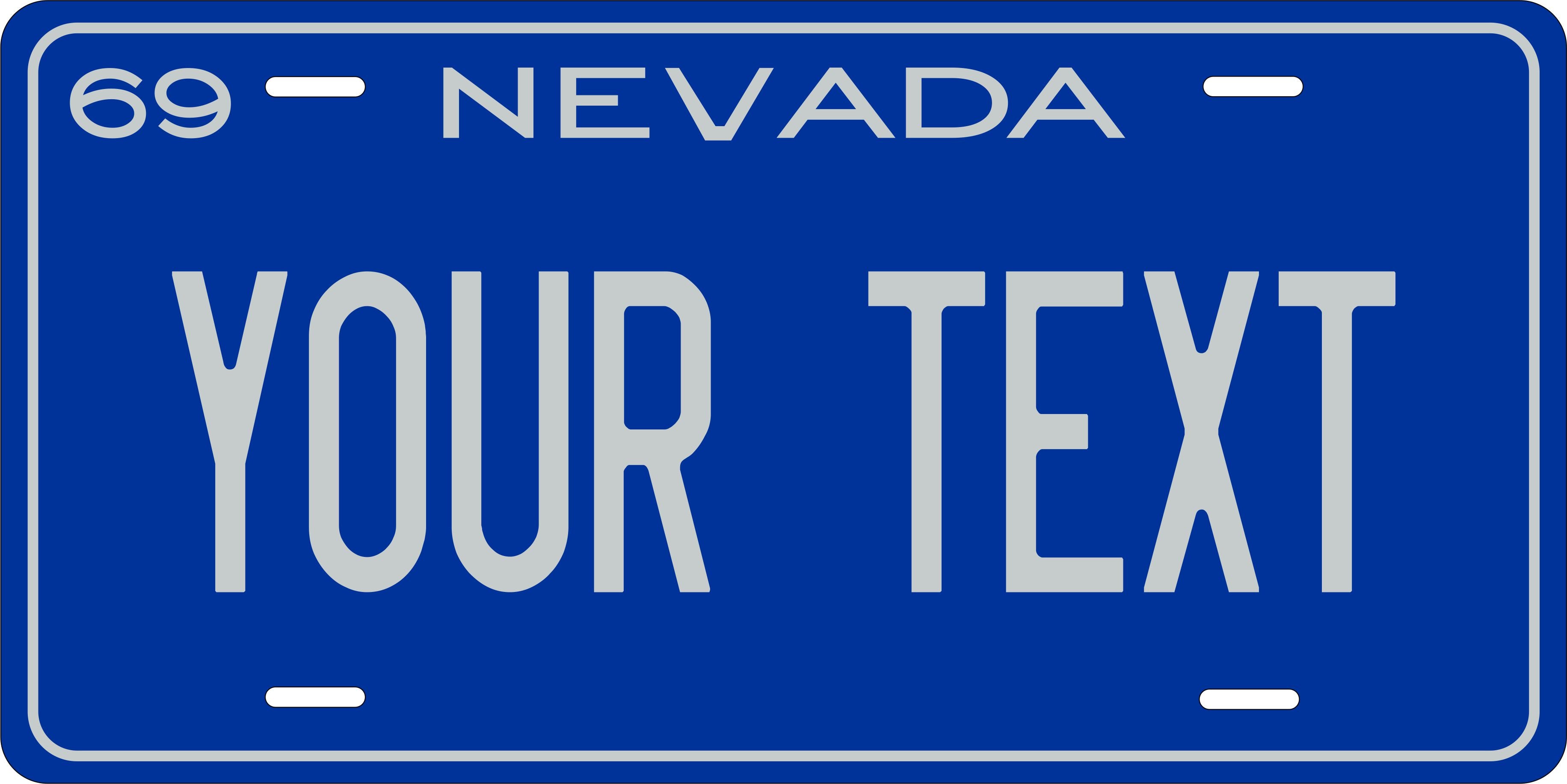 Nevada 1969 License Plate Yellow personalized Novelty Fun Car Bike Motorcycle