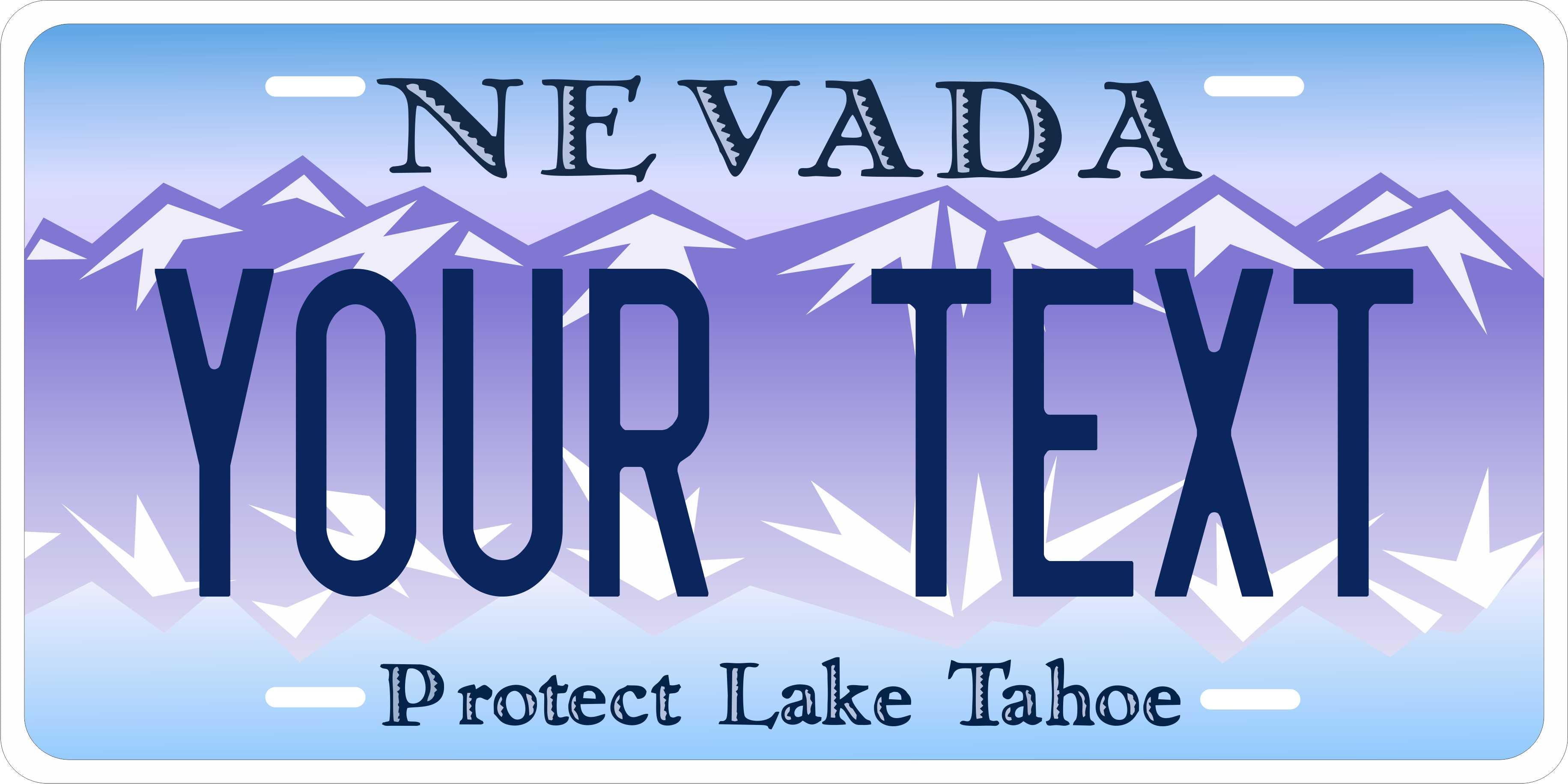 Nevada Tahoe License Plate Yellow personalized Novelty Fun Car Bike Motorcycle