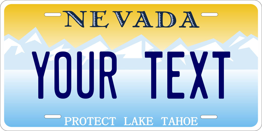 Nevada Tahoe Yellow License Plate Yellow personalized Novelty Fun Car Bike Motorcycle