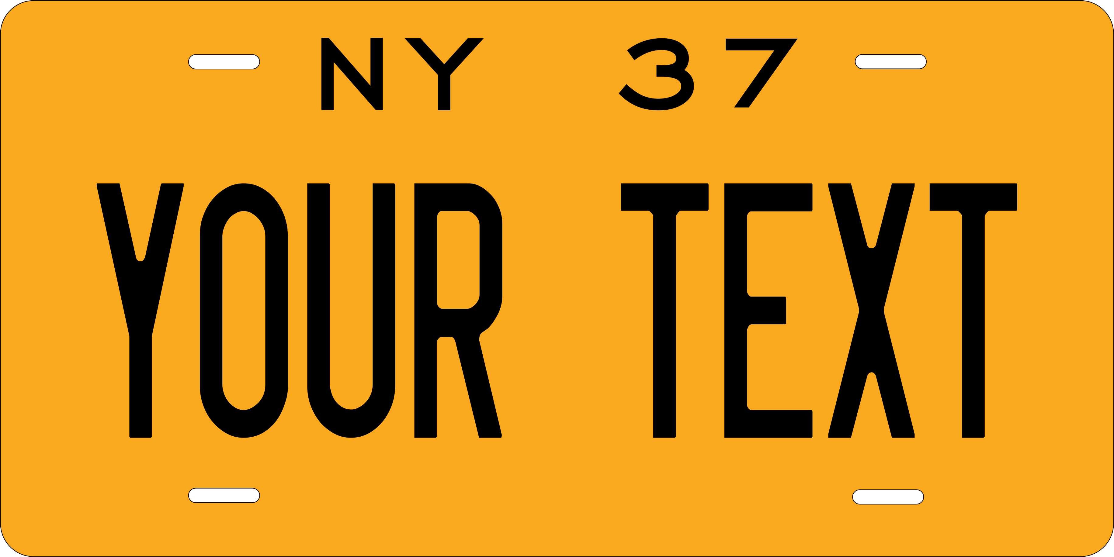 New York 1937 License Plate Personalized Novelty Fun Car Bike Motorcycle