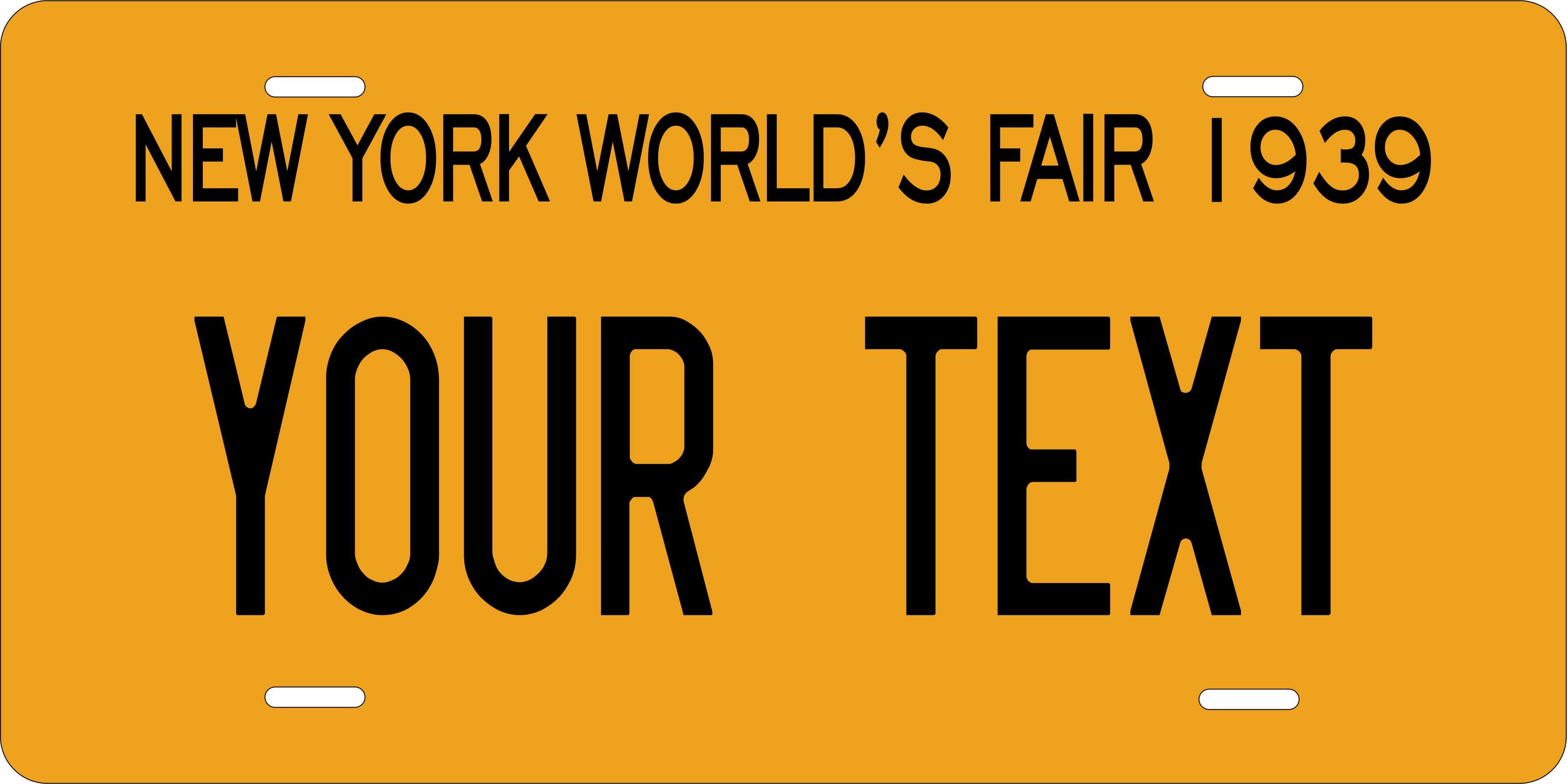 New York 1939 License Plate Personalized Novelty Fun Car Bike Motorcycle