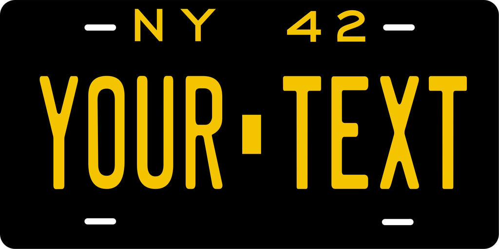 New York 1942 License Plate Personalized Novelty Fun Car Bike Motorcycle